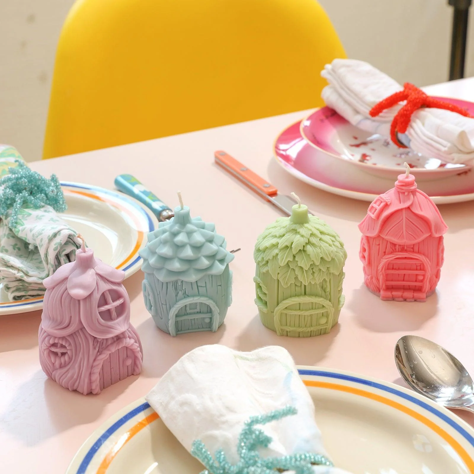 Miniature Fairy House Collection Candle Silicone Mold