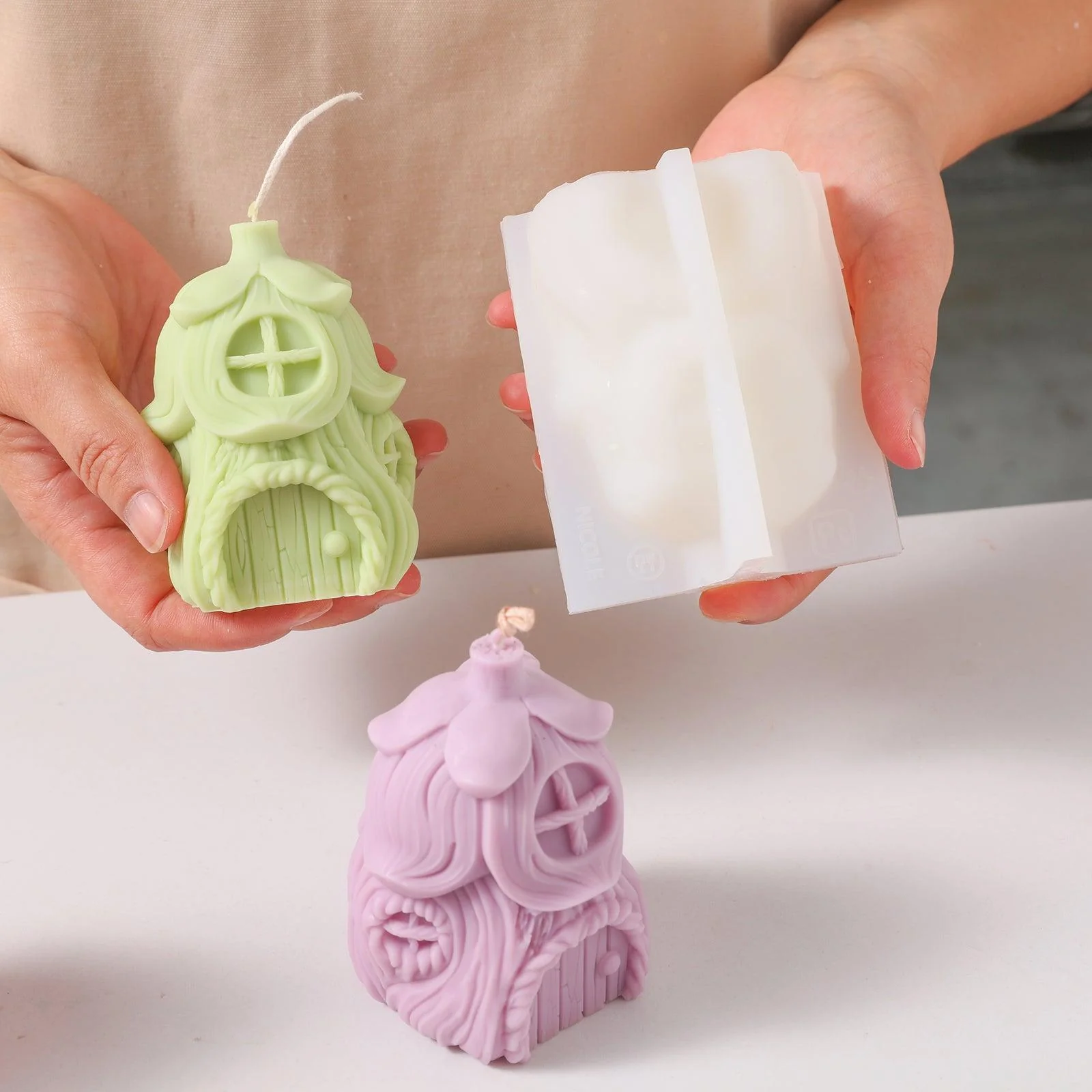 Miniature Fairy House Candle Silicone Mold - Image 3