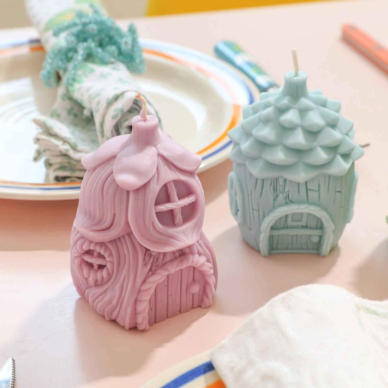 Miniature Fairy House Candle Silicone Mold - Image 5