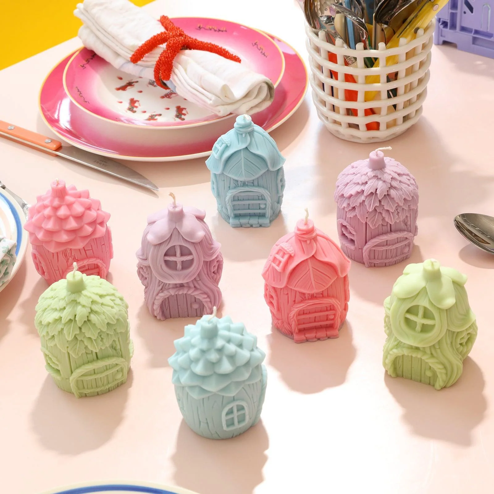 Miniature Fairy House Candle Silicone Mold - Image 6