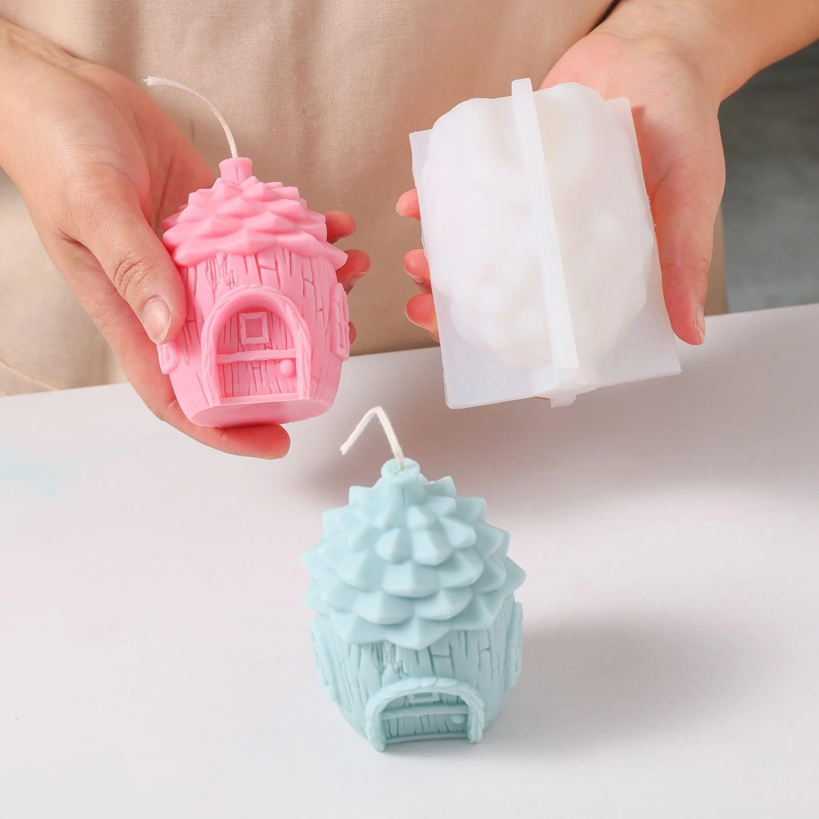 Miniature Fairy House Candle Silicone Mold - Image 2