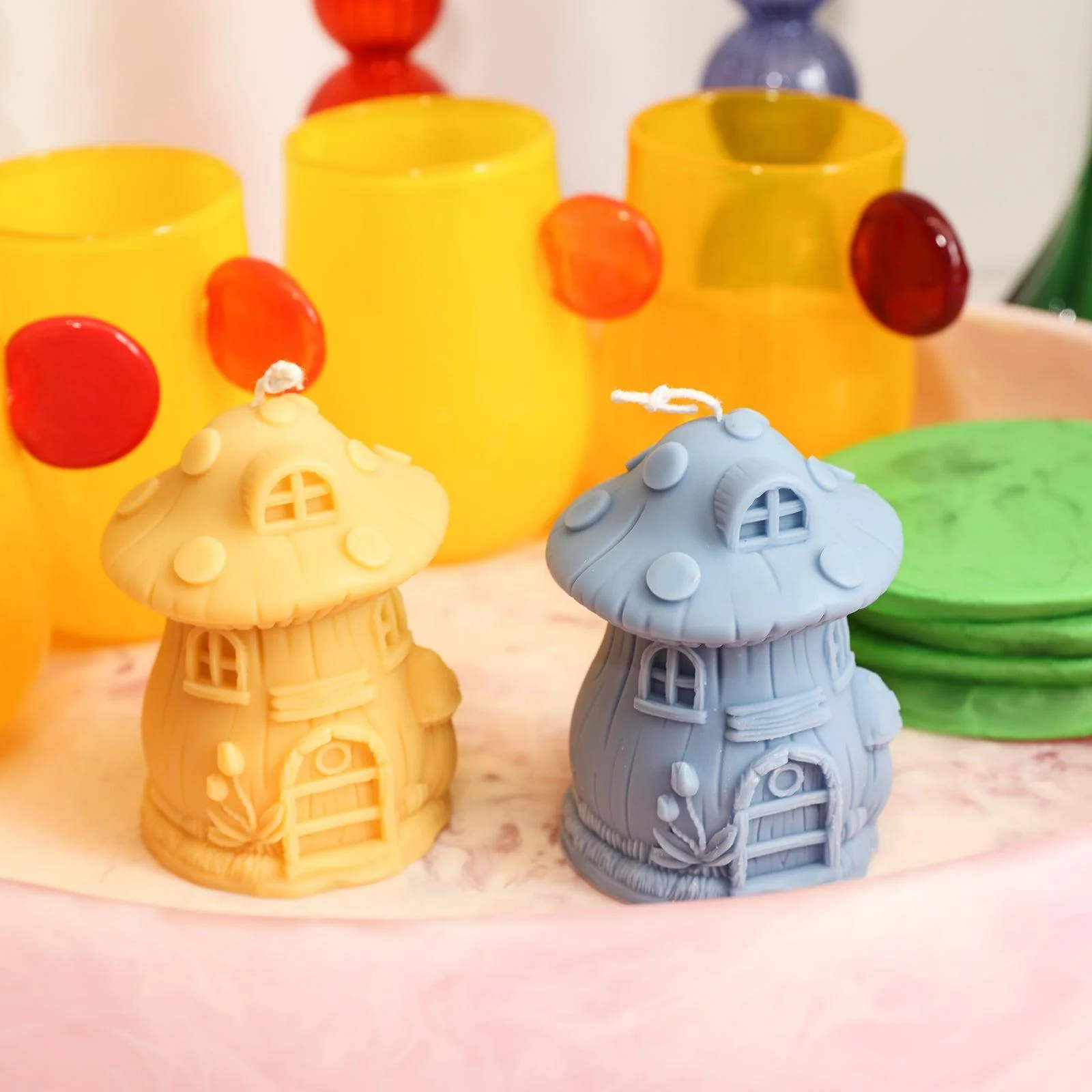 Miniature Mushroom House Candle Silicone Mold - Image 5