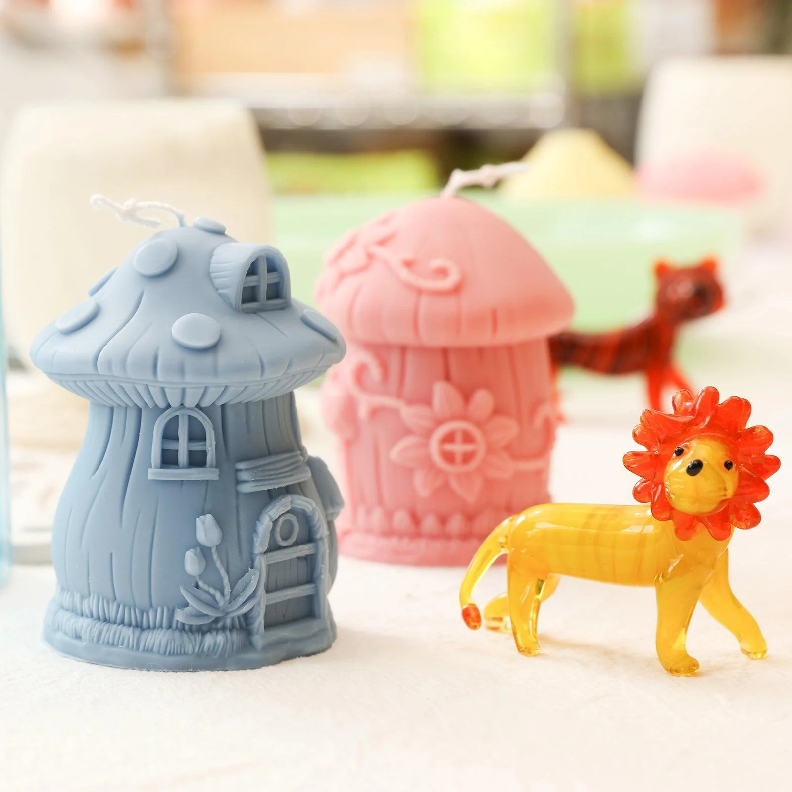 Miniature Mushroom House Candle Silicone Mold - Image 6
