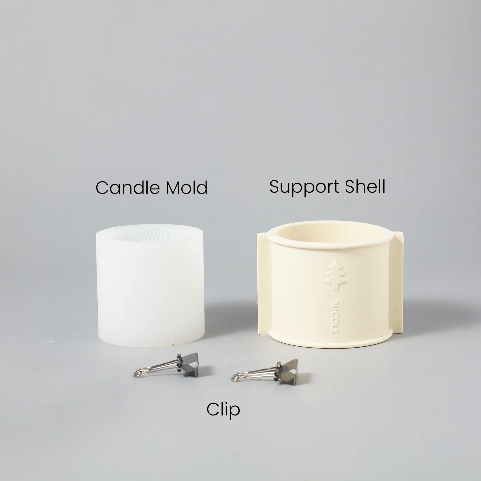 Short Snowflake Pattern Pillar Candle Silicone Mold - Image 8