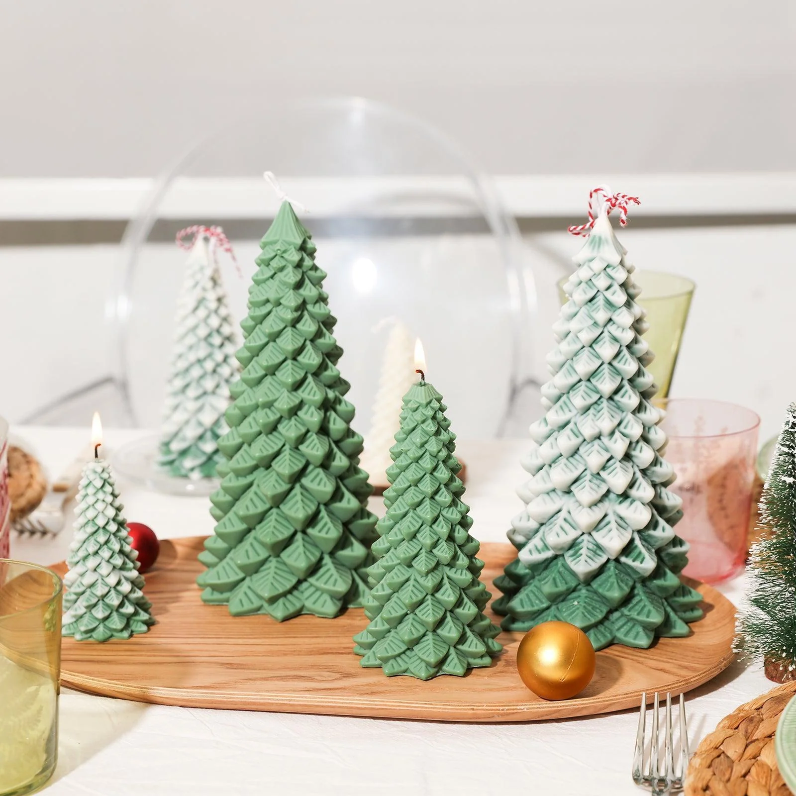 Chritsmas Pine Tree Candle Silicone Mold - Image 14