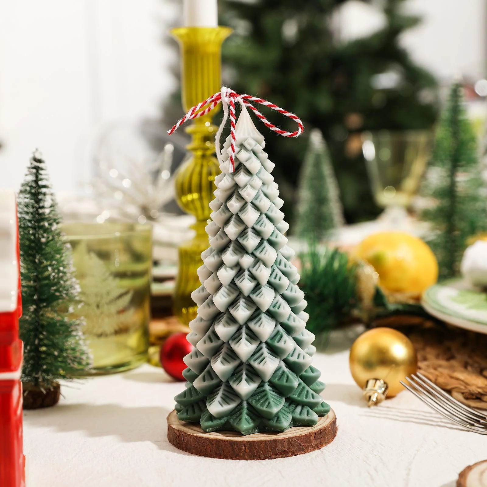 6'' Chritsmas Pine Tree Candle Silicone Mold - Image 4