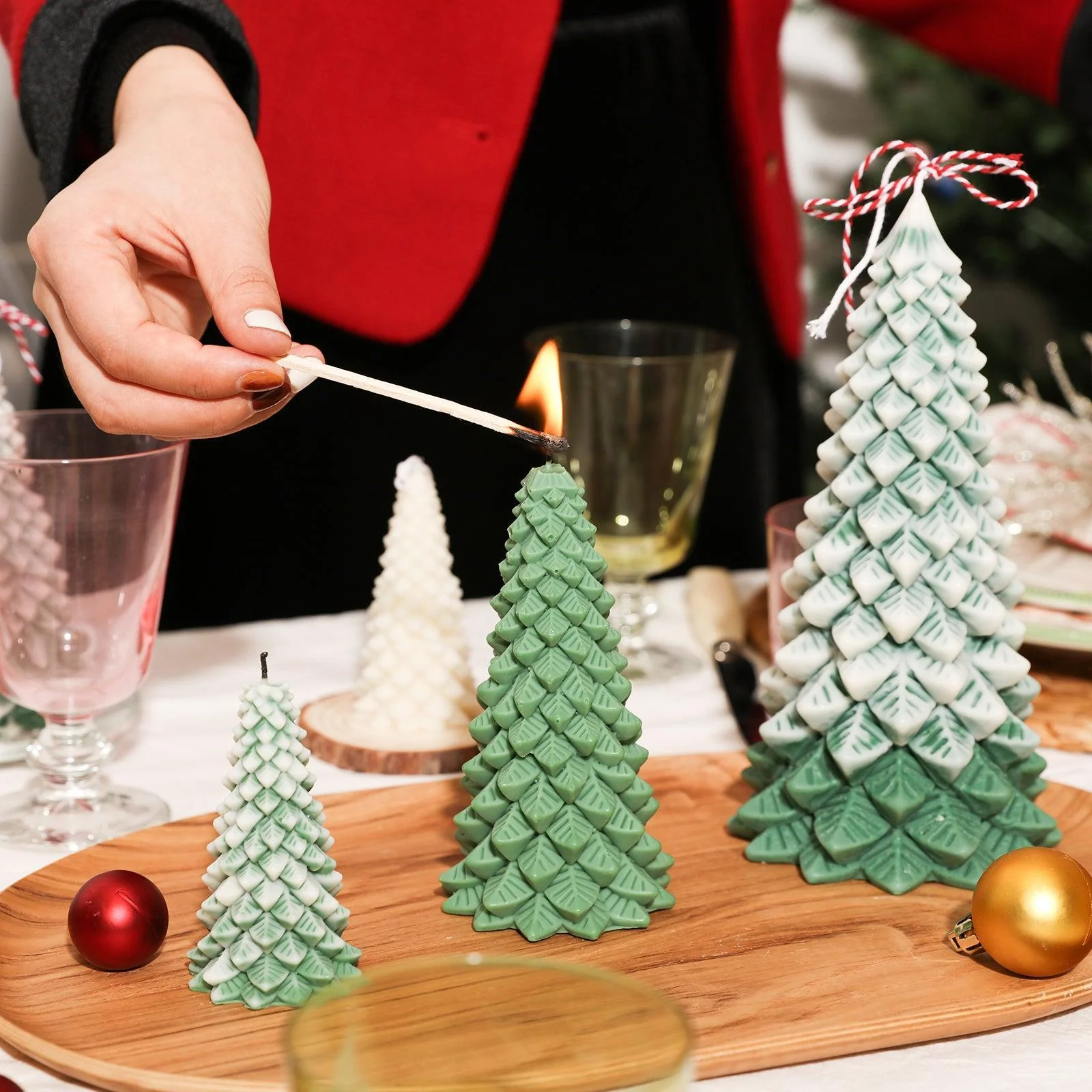 6'' Chritsmas Pine Tree Candle Silicone Mold - Image 7