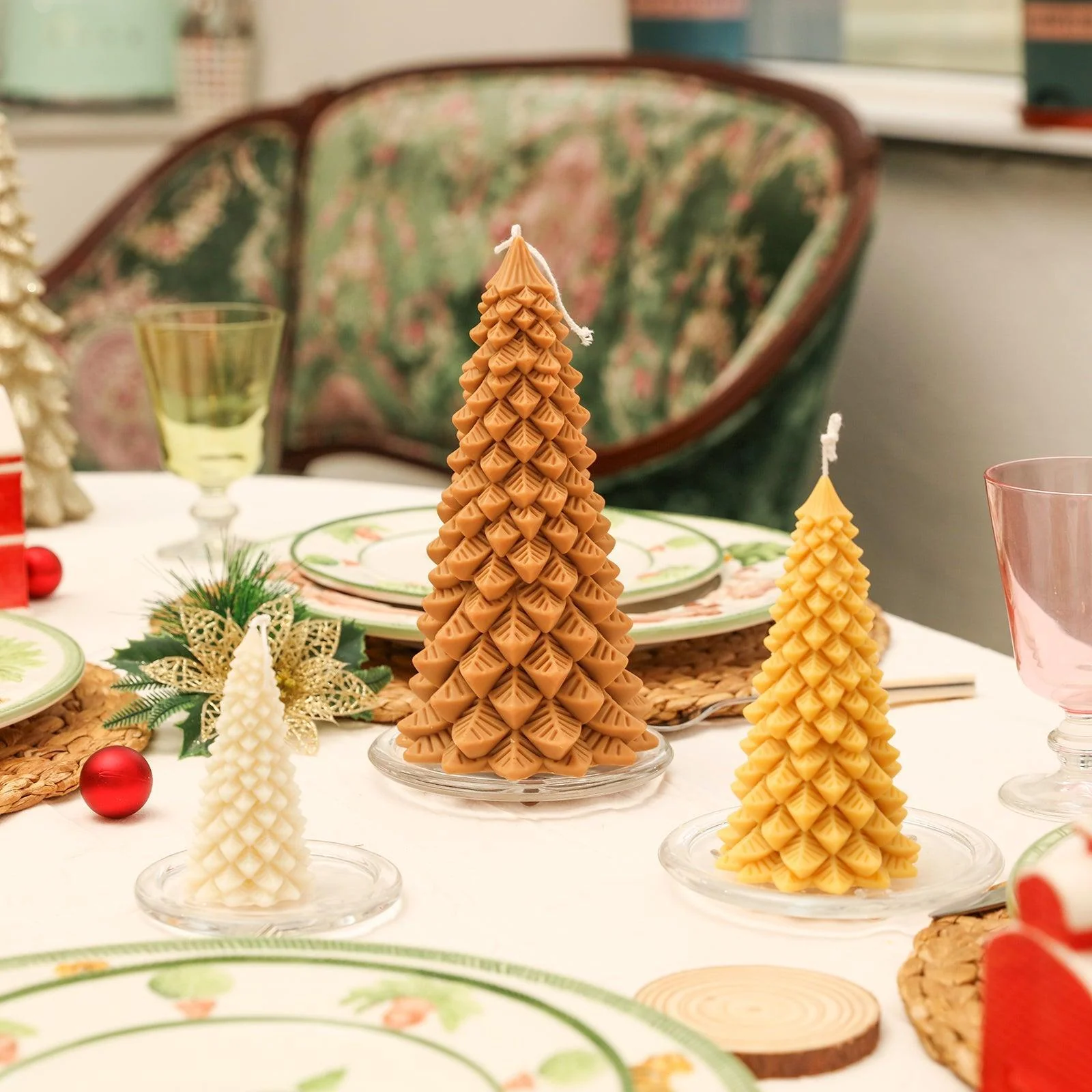 8.5'' Christmas Pine Tree Candle Silicone Mold - Image 6