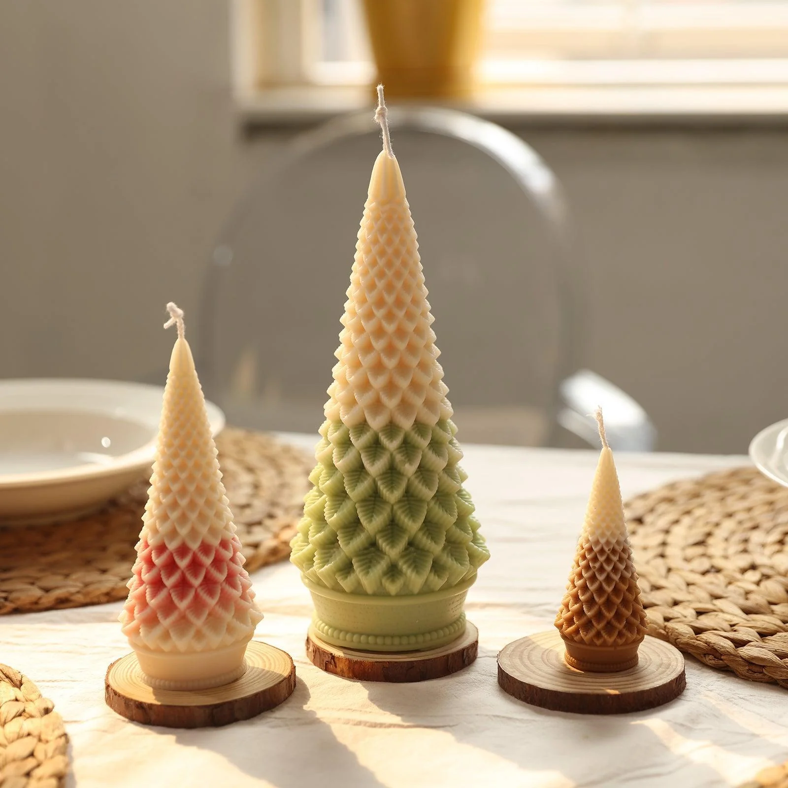 Conical Christmas Tree Candle Silicone Mold