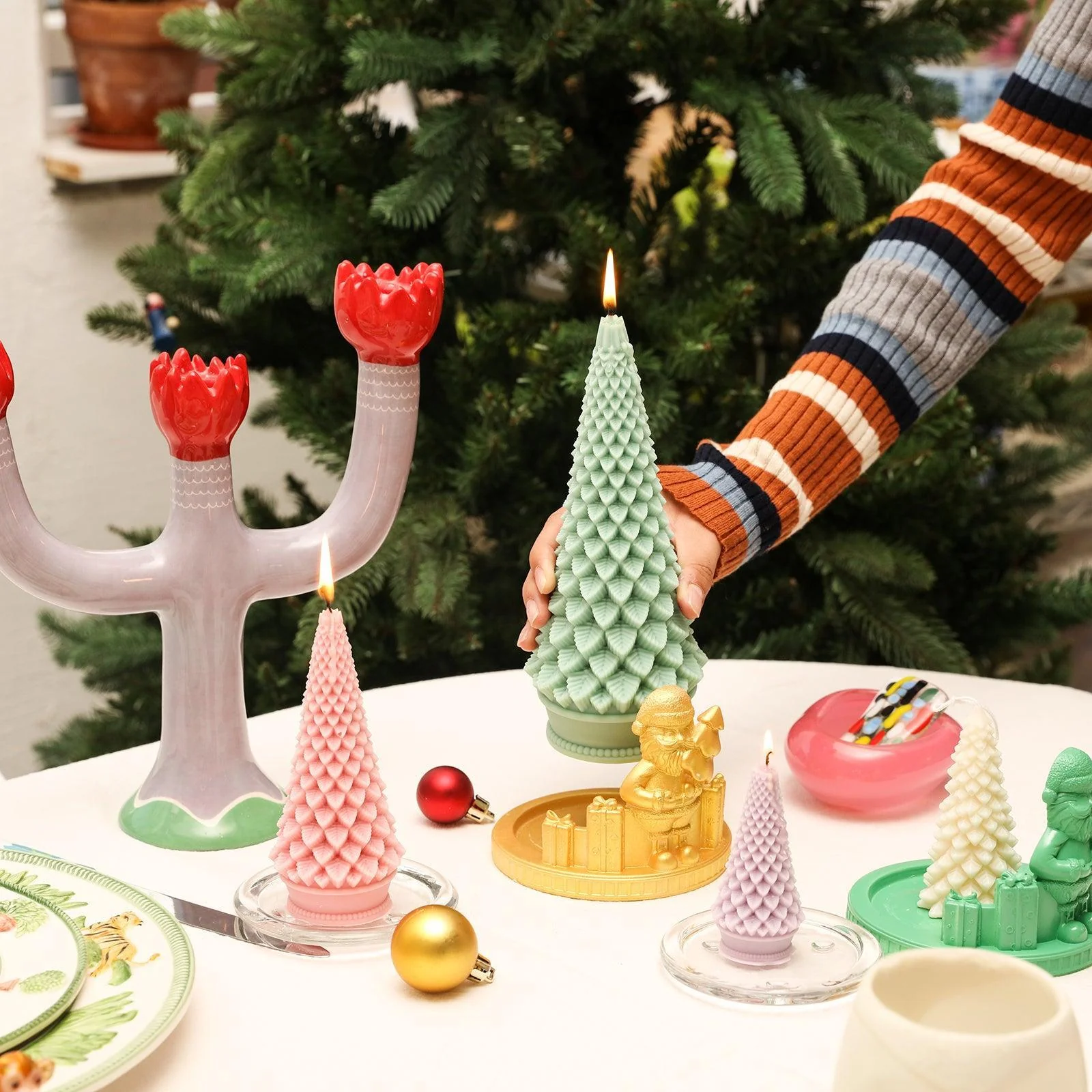 Conical Christmas Tree Candle Silicone Mold - Image 5