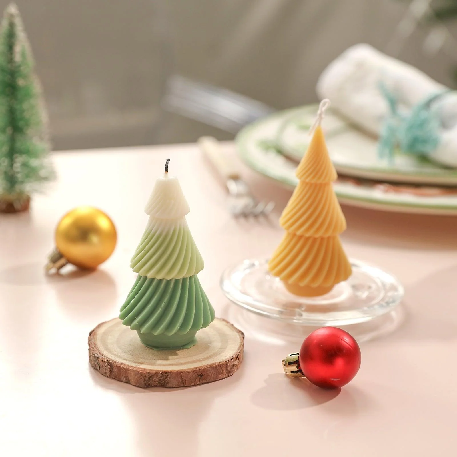 4'' Evergreen Christmas Tree Candle Silicone Mold - Image 5