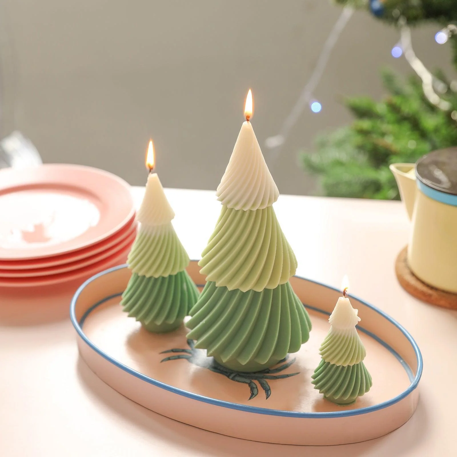 4'' Evergreen Christmas Tree Candle Silicone Mold - Image 7