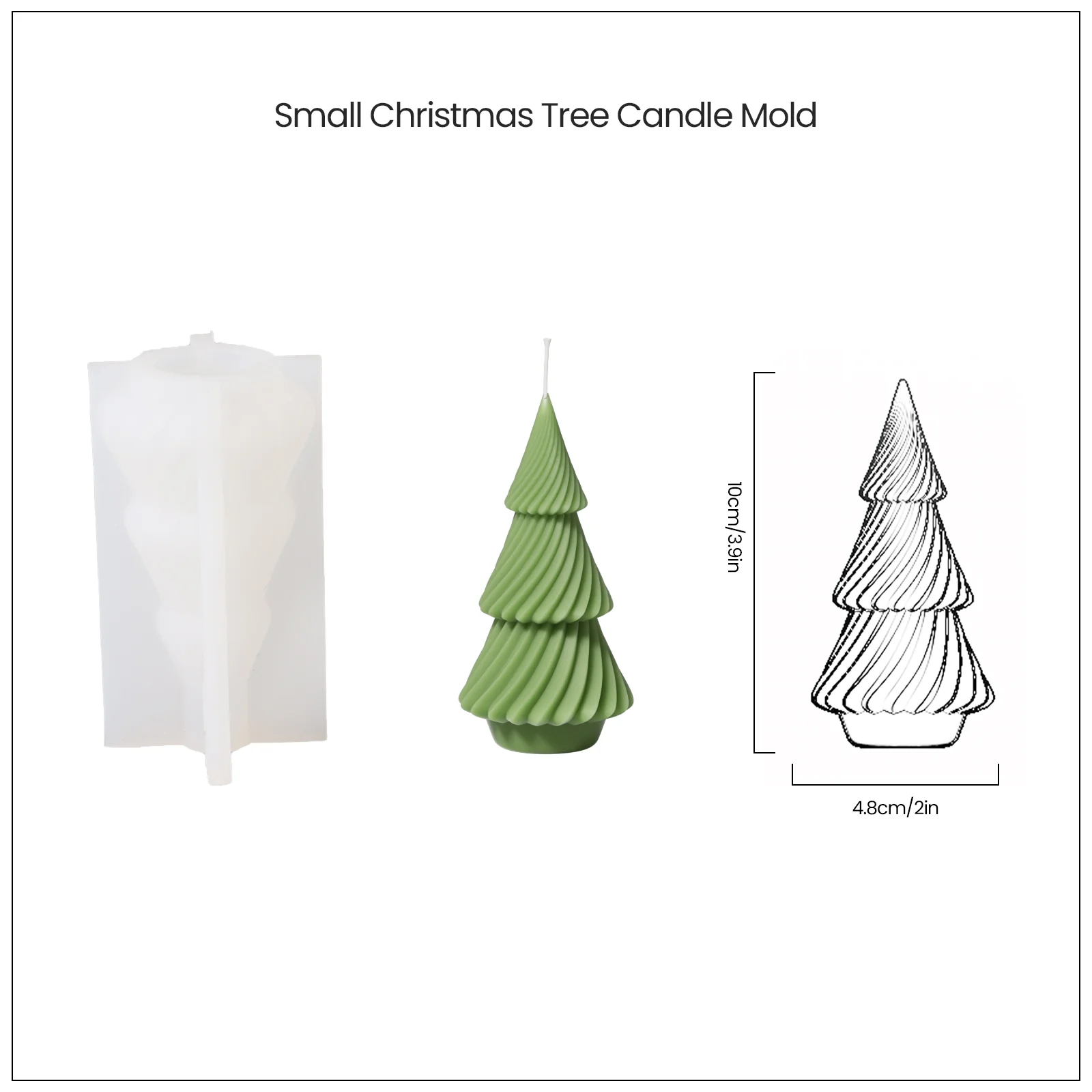 Evergreen Christmas Tree Candle Silicone Mold - Image 9