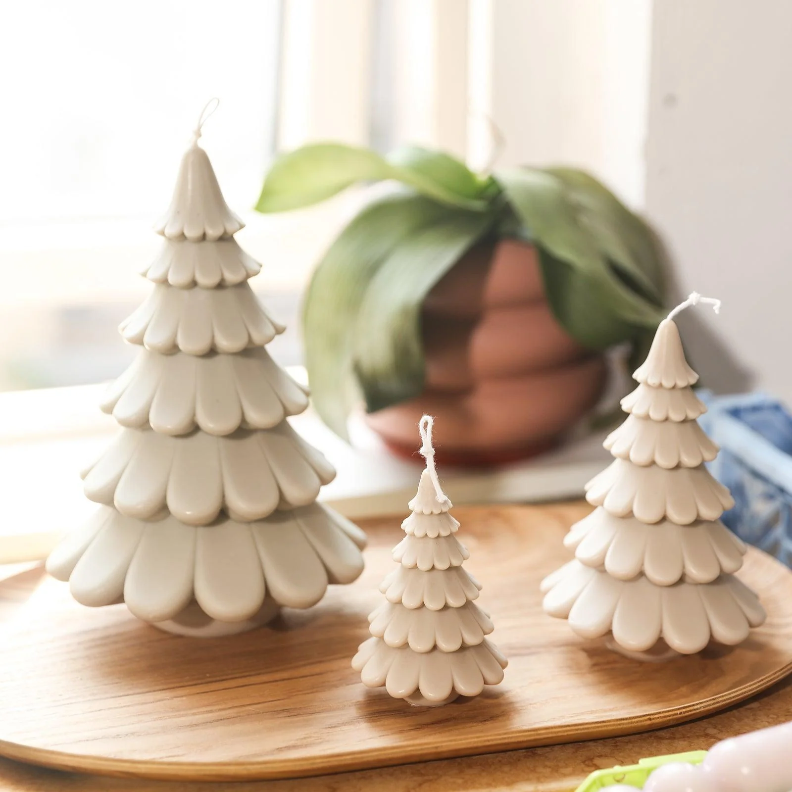 Layered Christmas Tree Candle Silicone Mold