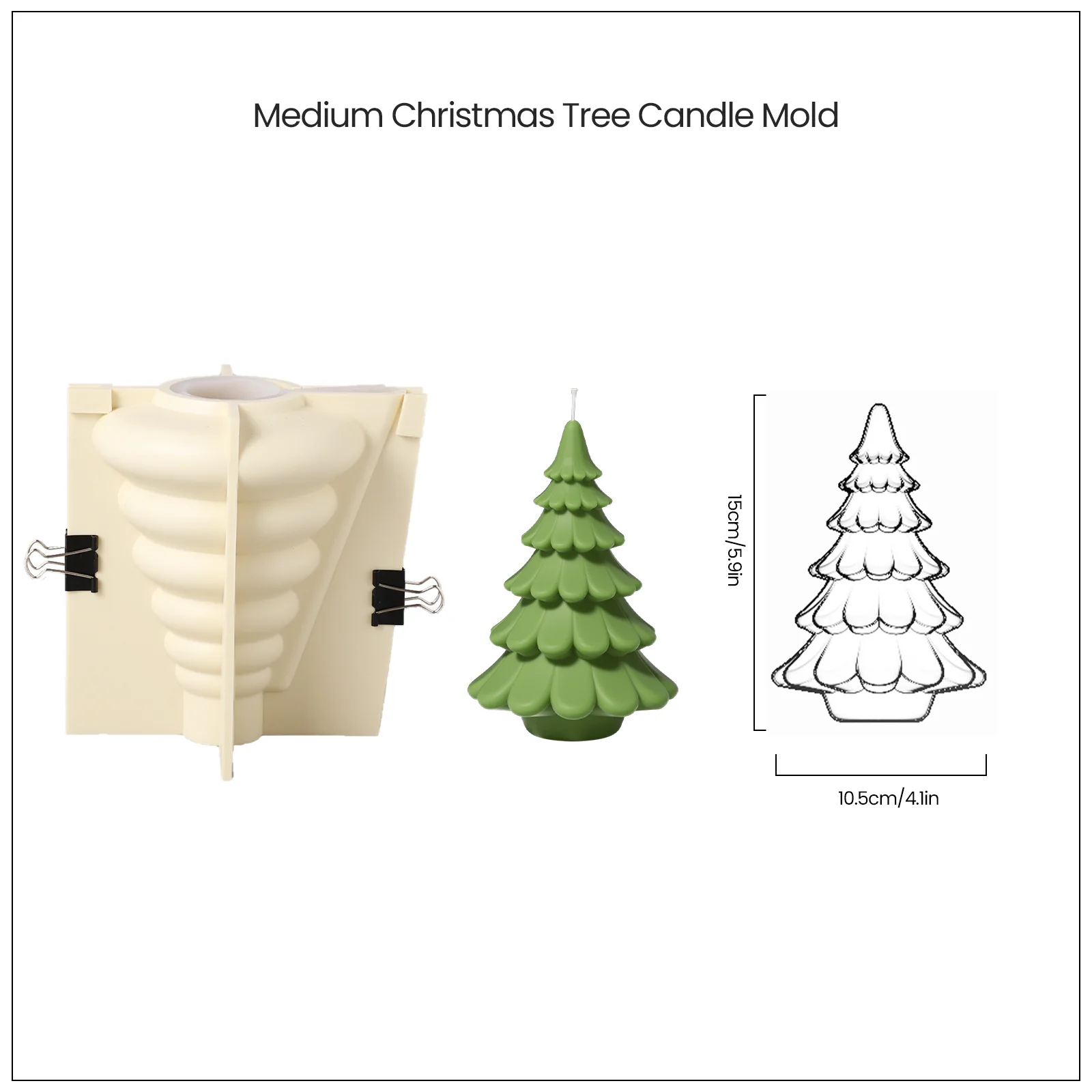 Layered Christmas Tree Candle Silicone Mold - Image 11