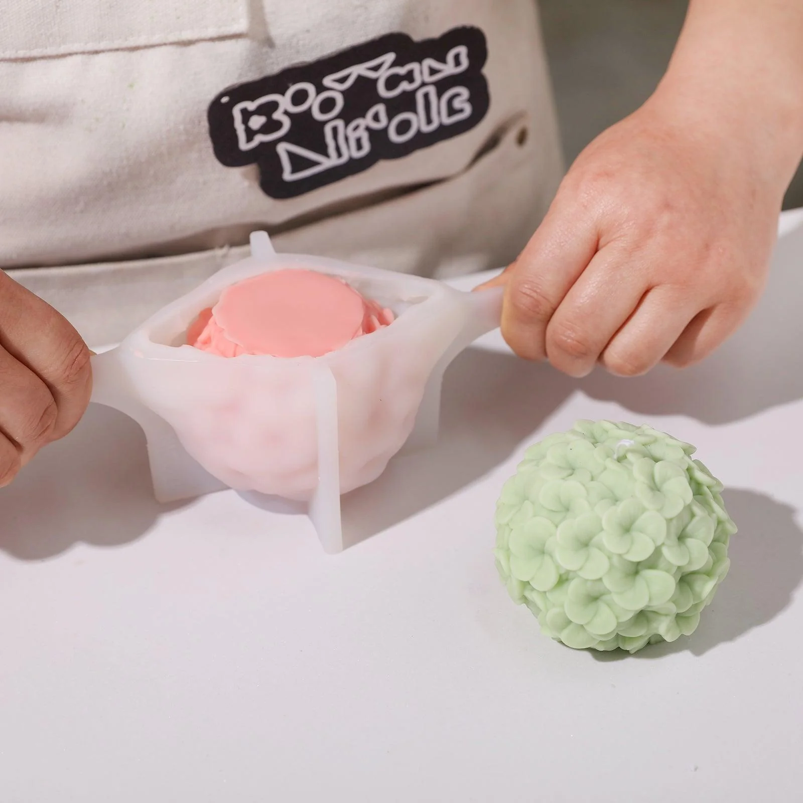 Whispering Hydrangea Orbs Candle Silicone Mold - Image 3