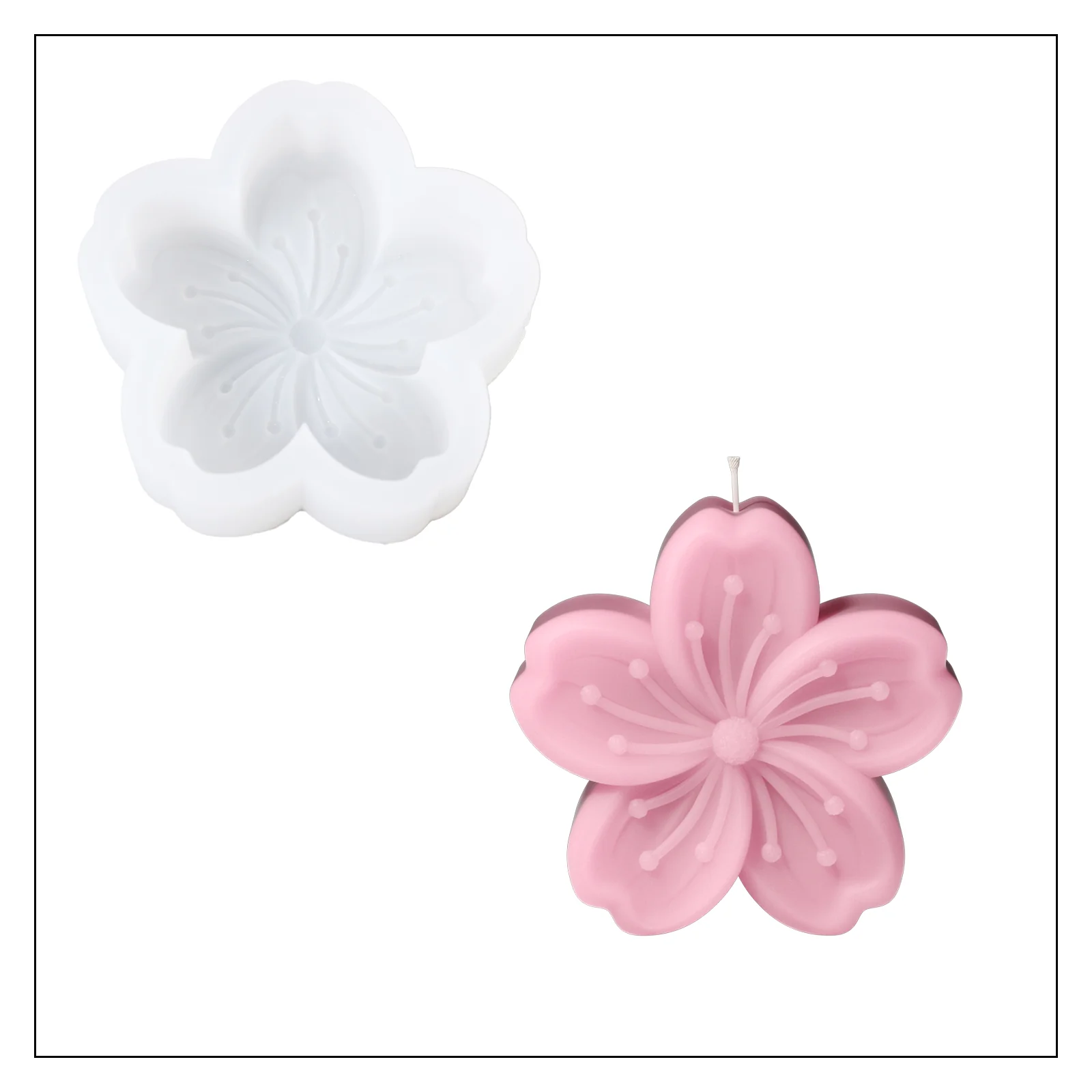 Floral Quartet Harmony Candle Silicone Mold Collection - Image 10
