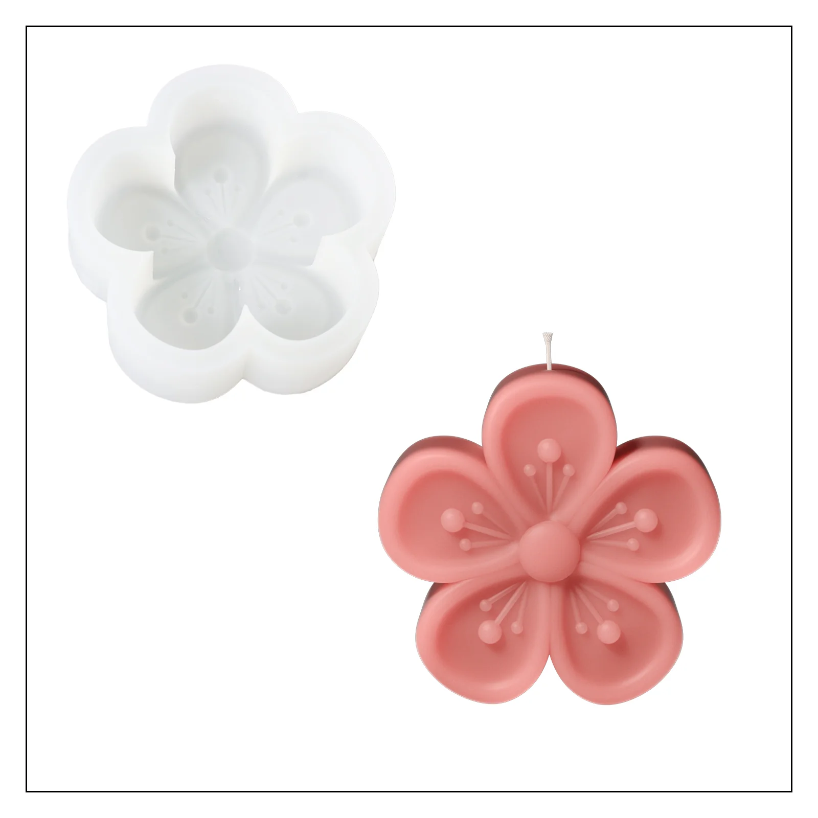 Floral Quartet Harmony Candle Silicone Mold Collection - Image 11