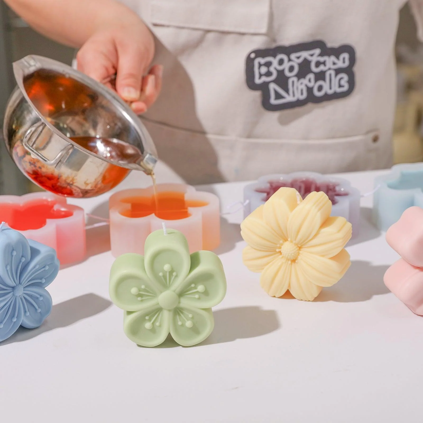 Floral Quartet Harmony Candle Silicone Mold Collection - Image 2