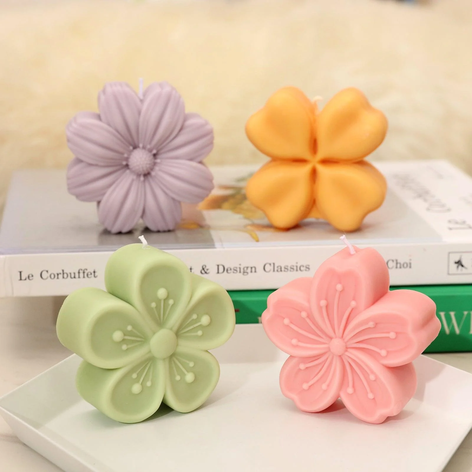 Floral Quartet Harmony Candle Silicone Mold Collection - Image 4
