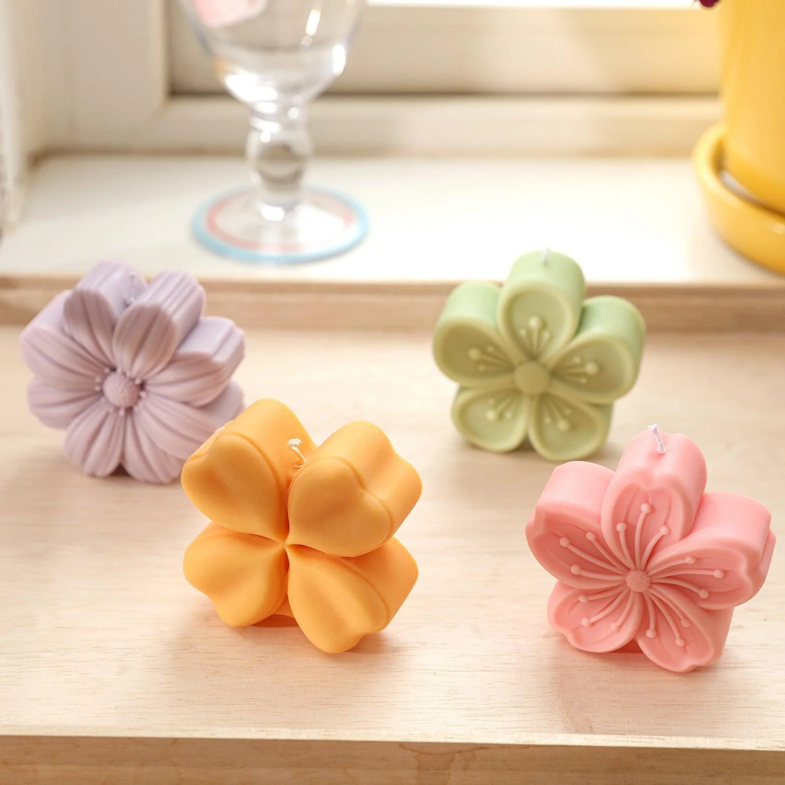 Floral Quartet Harmony Candle Silicone Mold Collection - Image 7
