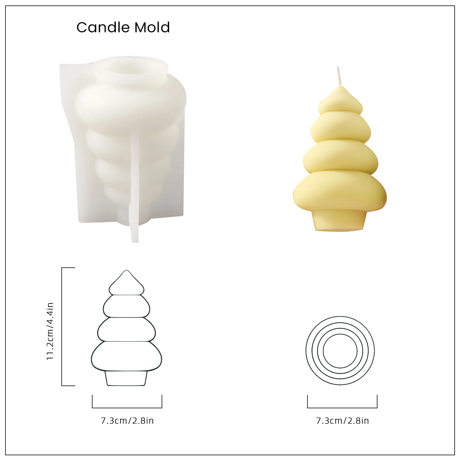 Glowing Christmas Tree Candle Silicone Mold Collection - Image 10