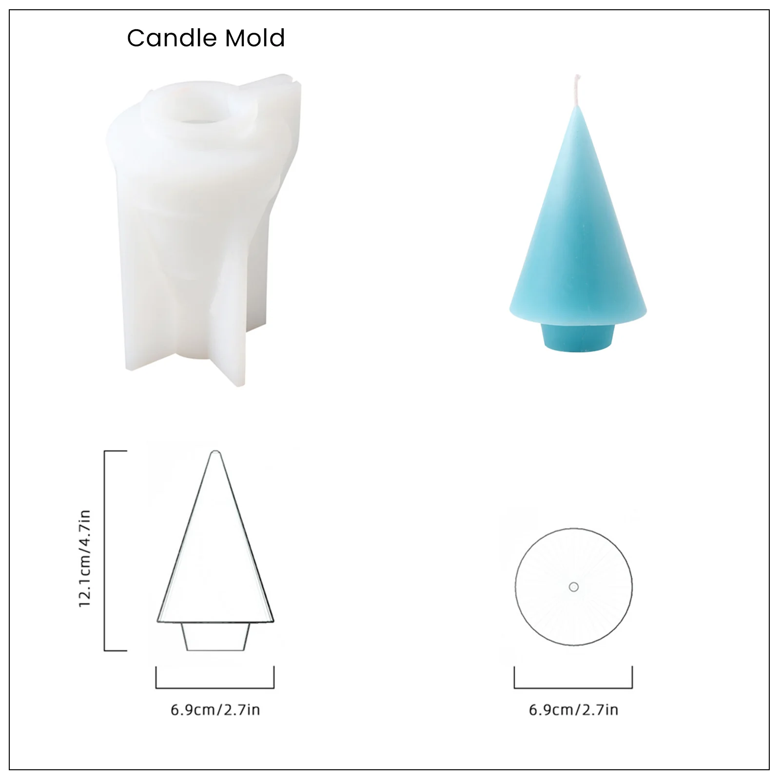 Glowing Christmas Tree Candle Silicone Mold Collection - Image 13