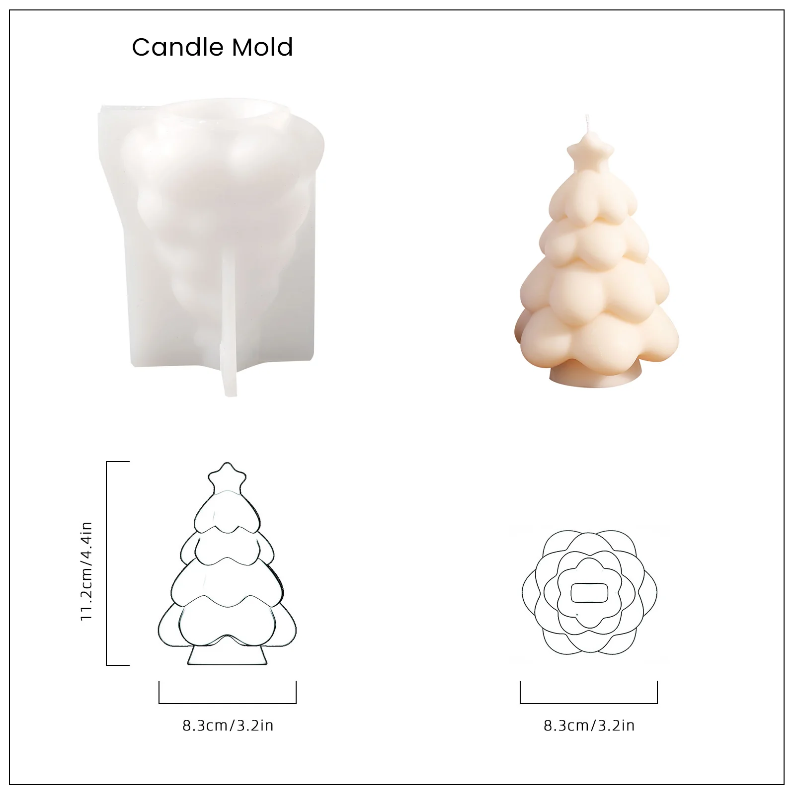 Glowing Christmas Tree Candle Silicone Mold Collection - Image 8