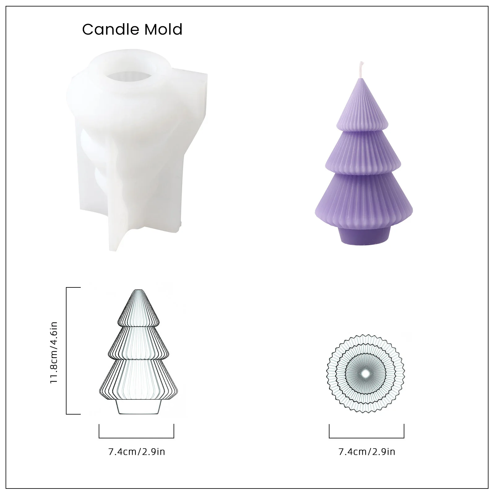 Glowing Christmas Tree Candle Silicone Mold - Ⅲ - Image 8
