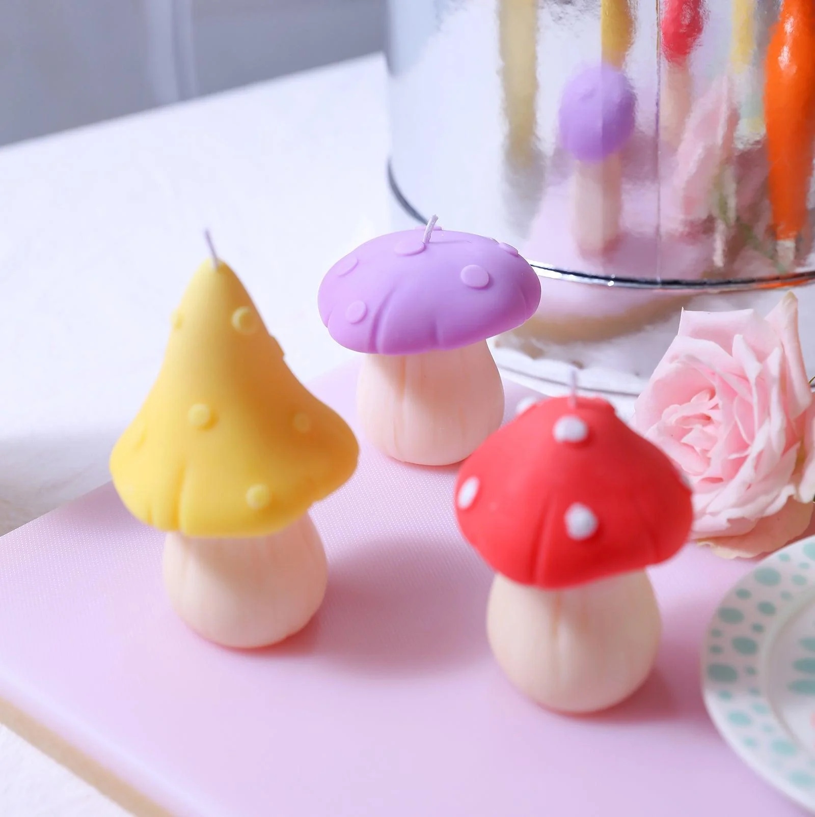 Enchanted Forest Mushroom Collection Candle Silicone Mold - Image 6