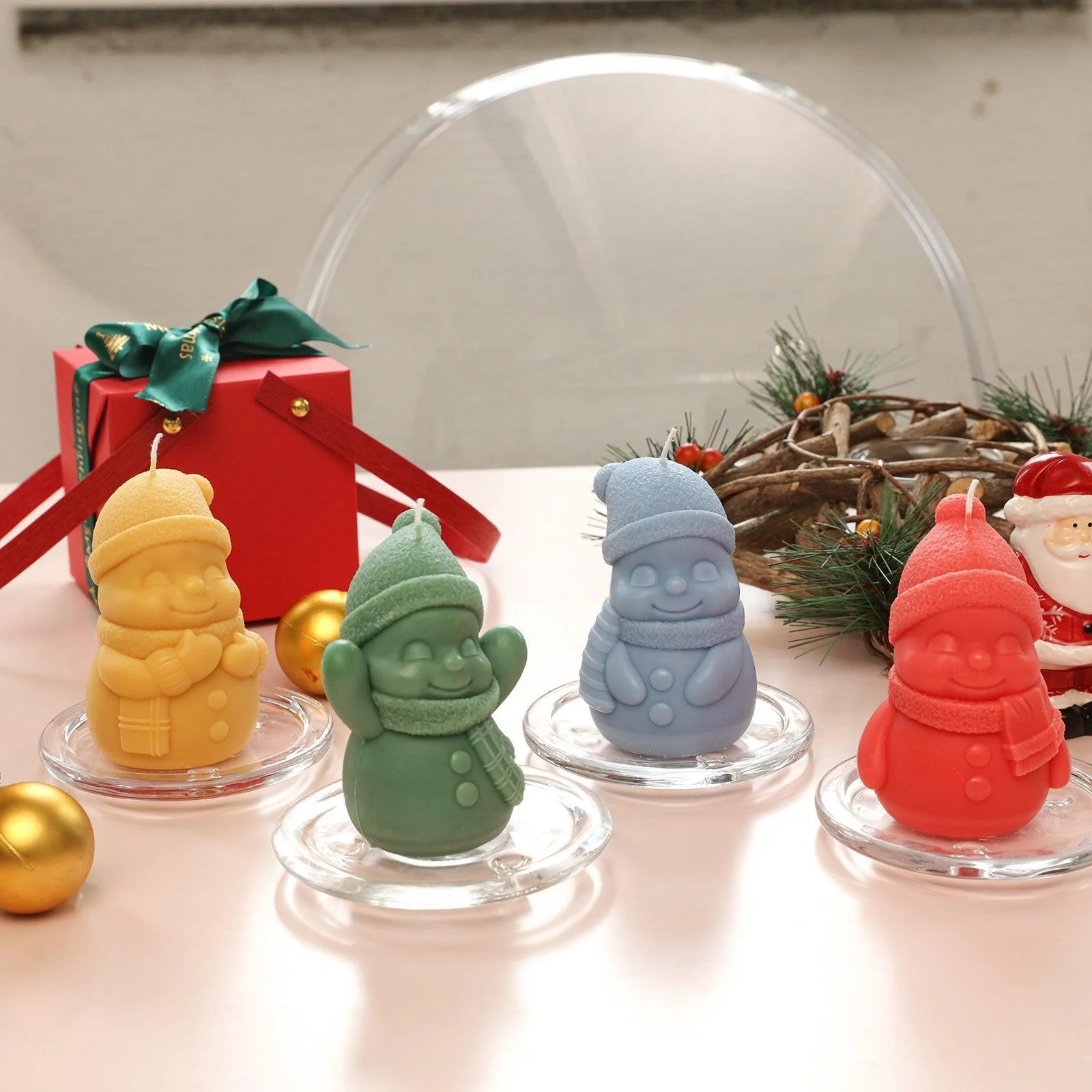 Lovely Snowman Candle Silicone Mold - Image 6