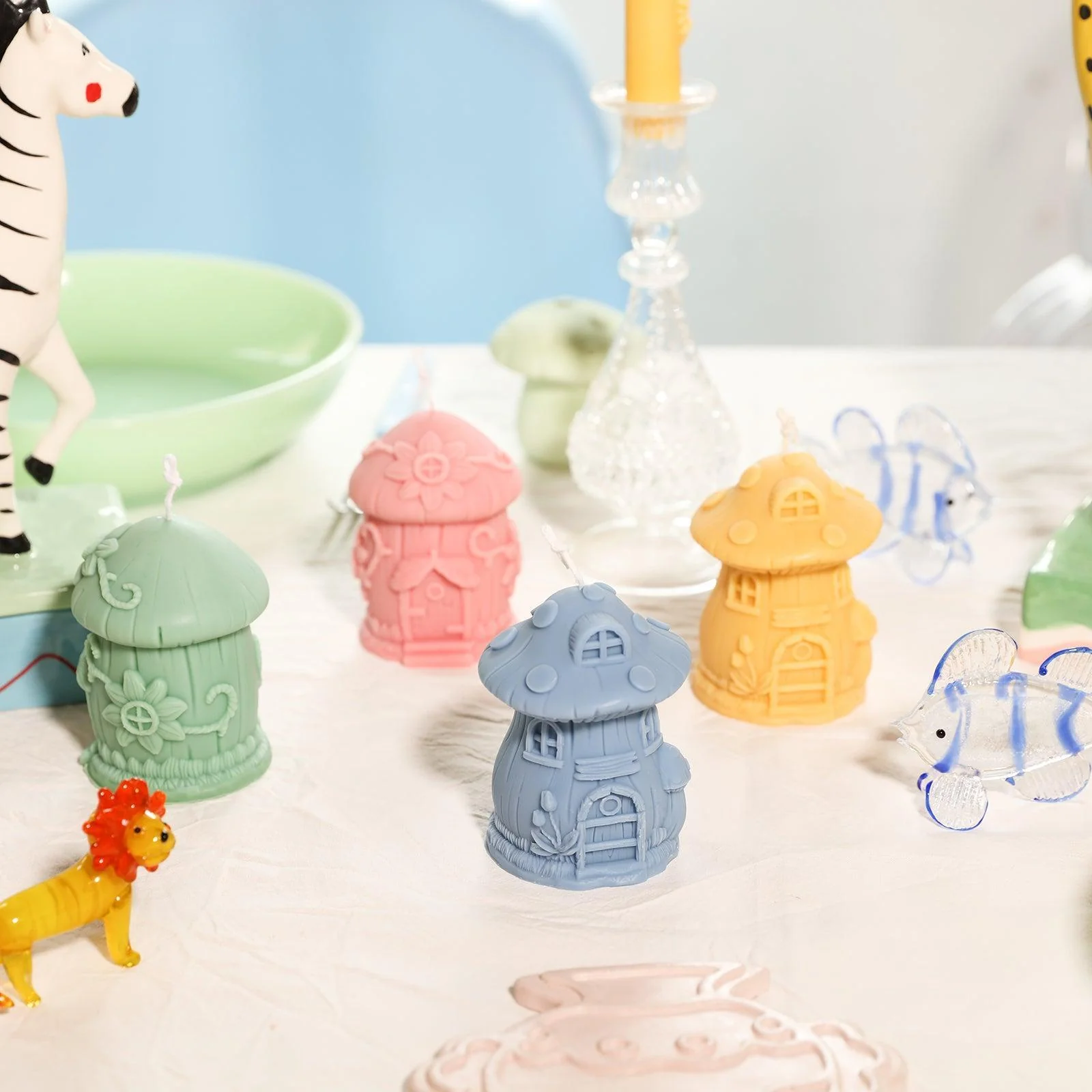 Miniature Mushroom House Candle Silicone Mold - Image 4