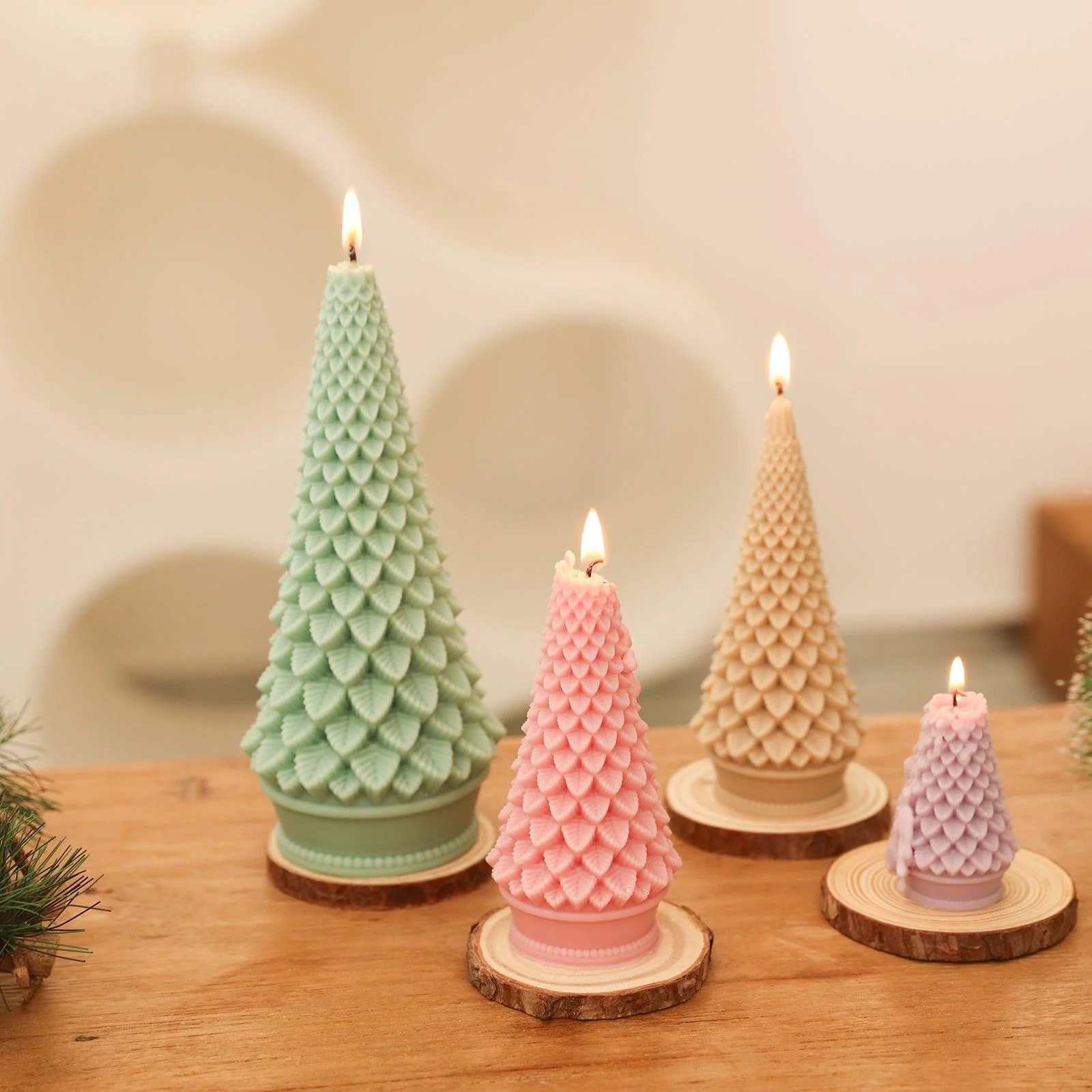 9'' Conical Christmas Tree Candle Silicone Mold - Image 7