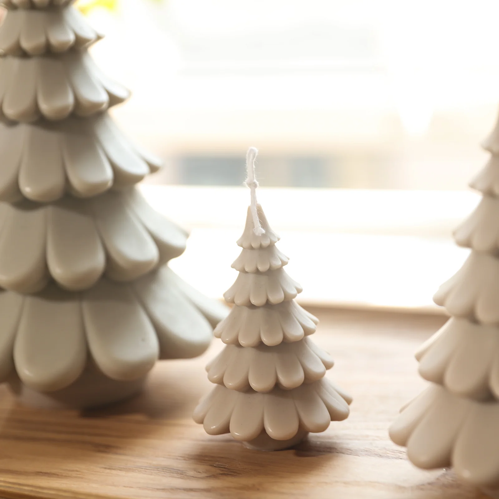 4'' Layered Christmas Tree Candle Silicone Mold - Image 6
