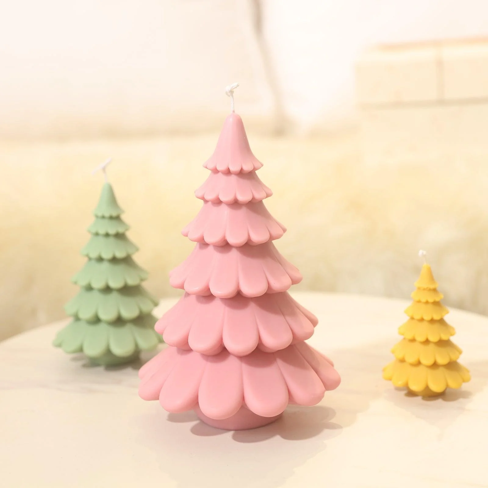 8.5'' Layered Christmas Tree Candle Silicone Mold - Image 5