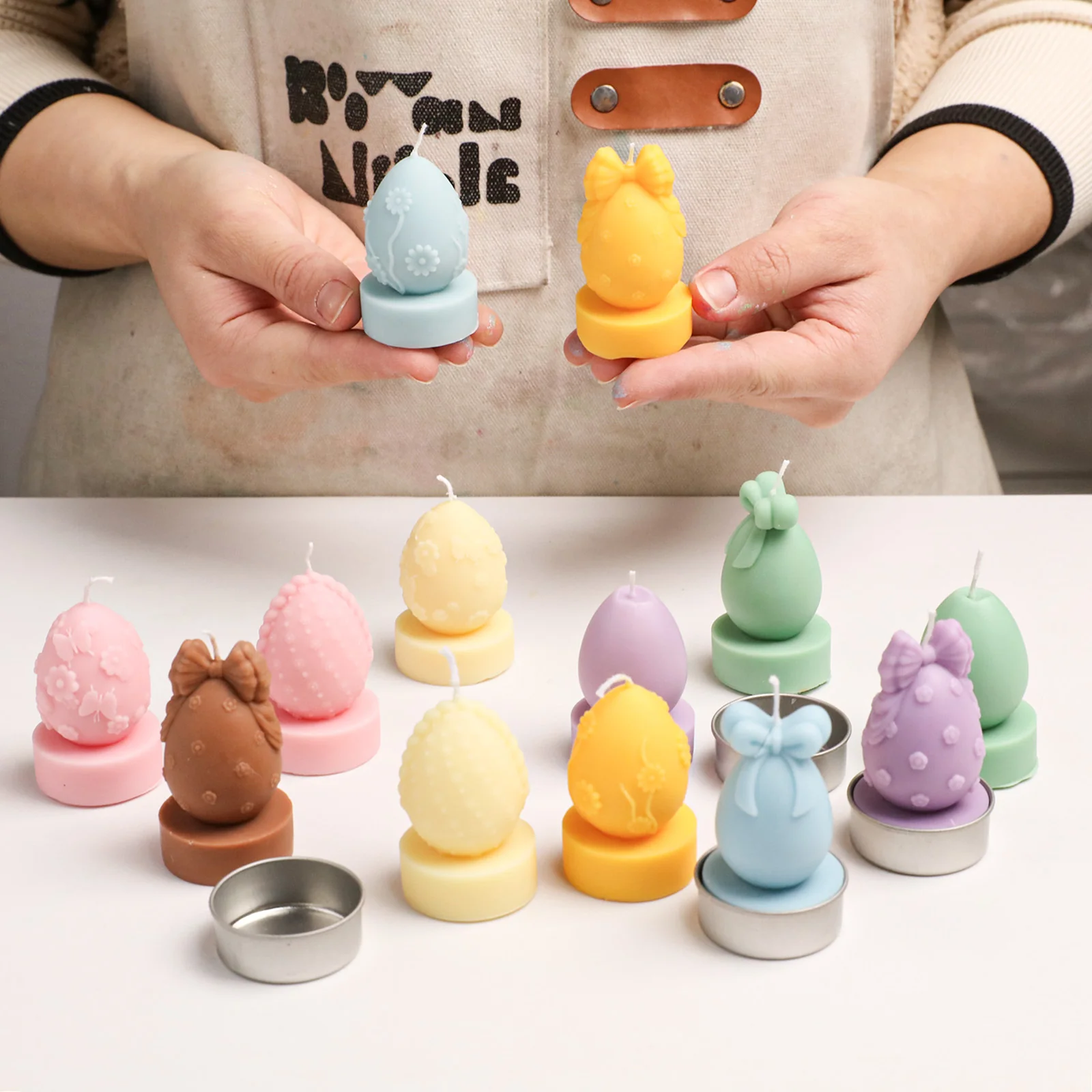 Easter's Floral Egg Delights Tealight Candle Silicone Mold Collection - Image 6