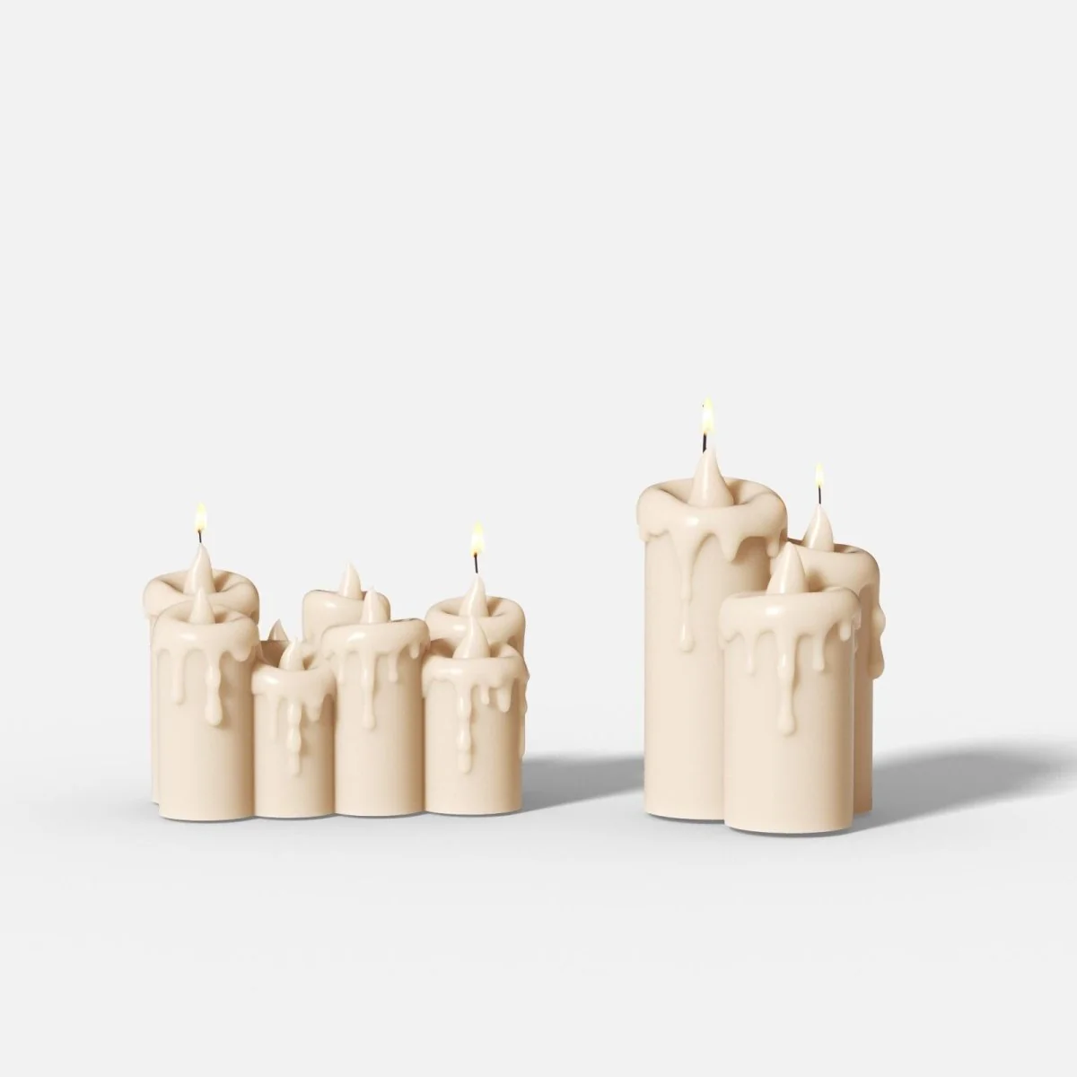 Cascading Drip Trio Candle Silicone Mold