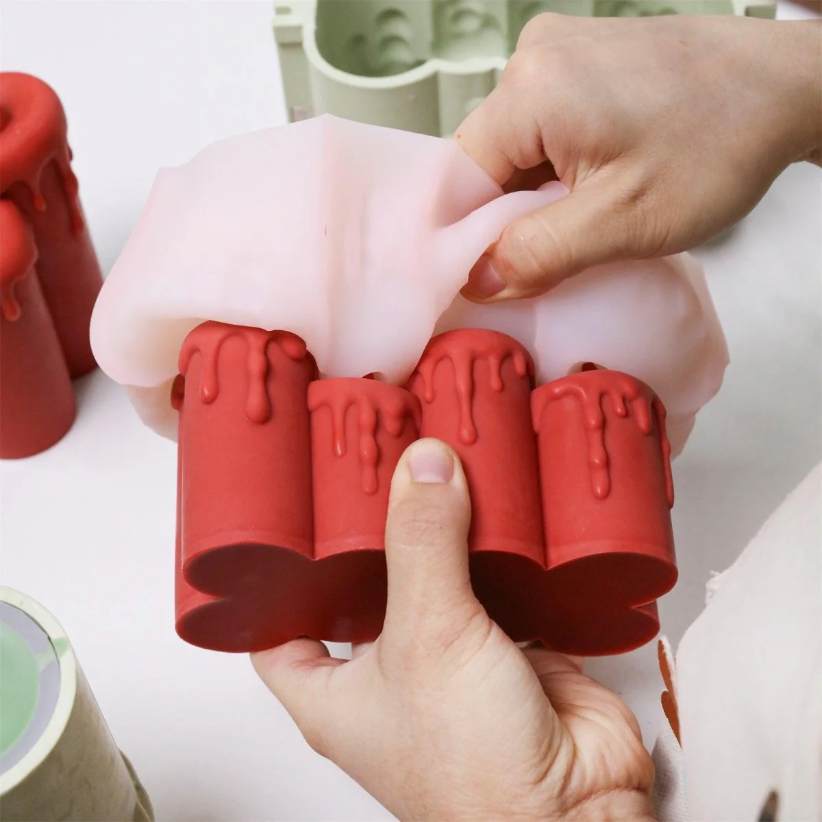 Cascading Drip Trio Candle Silicone Mold - Image 5