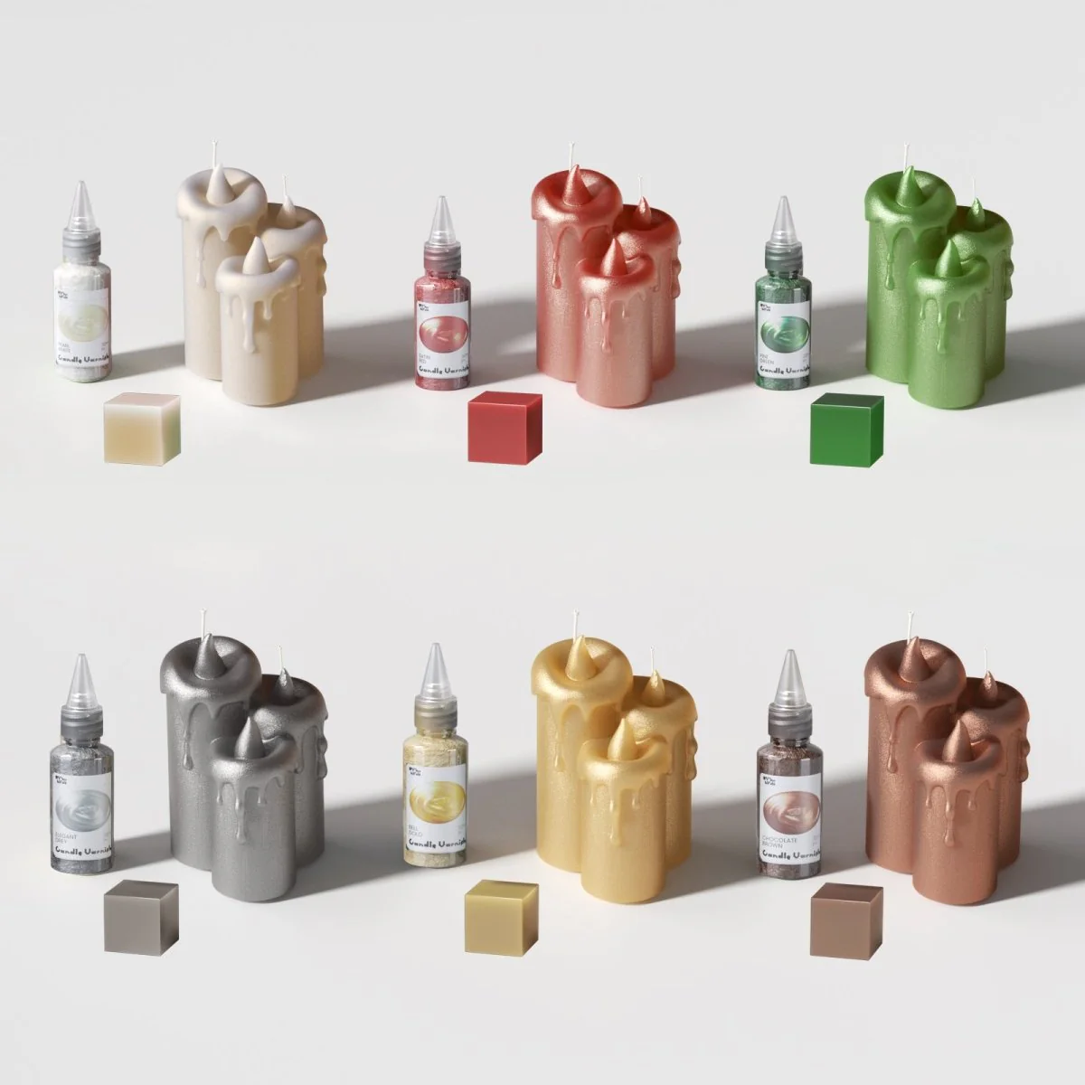 Cascading Drip Trio Candle Silicone Mold - Image 8