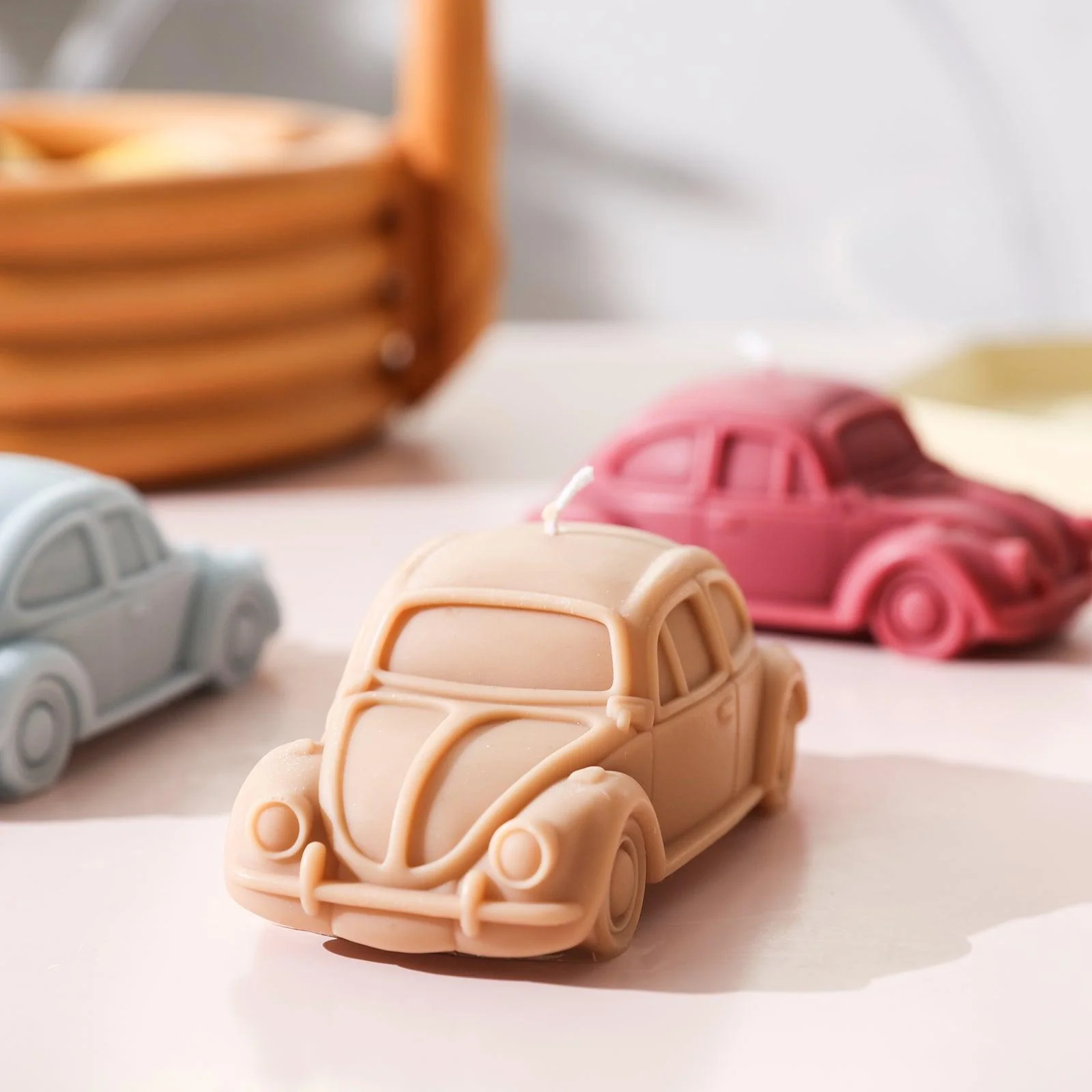 Classic Vintage Beetle Coupe Car Candle Silicone Mold - Image 4