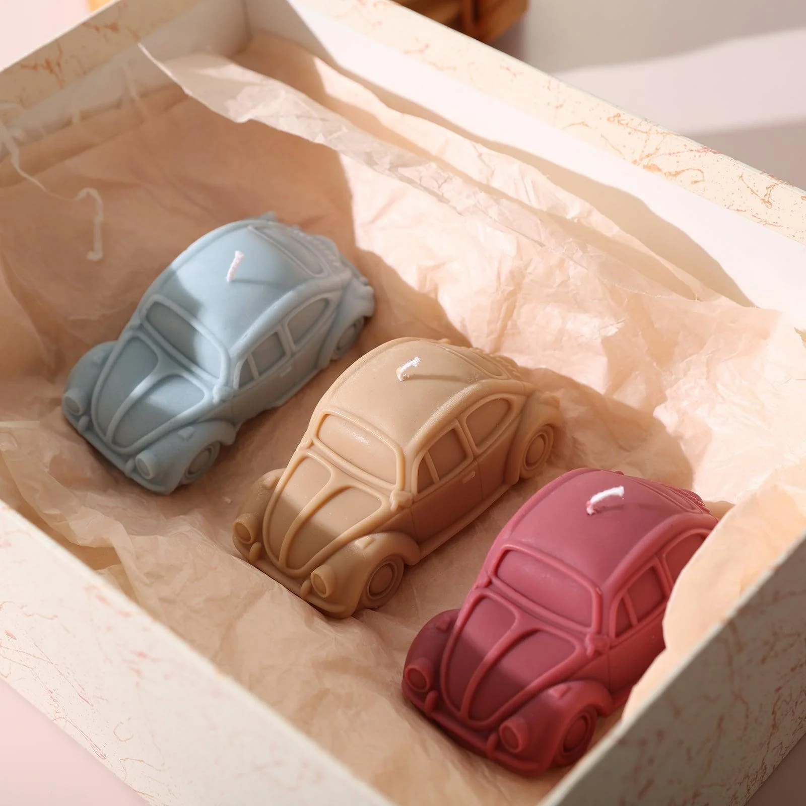 Classic Vintage Beetle Coupe Car Candle Silicone Mold - Image 7