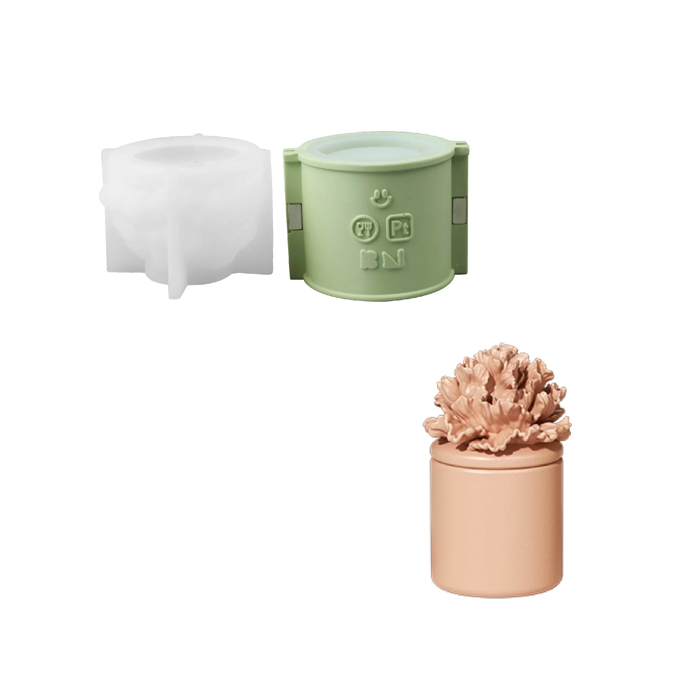 Carnation Blossom Candle Jar Silicone Mold Collection - Image 14