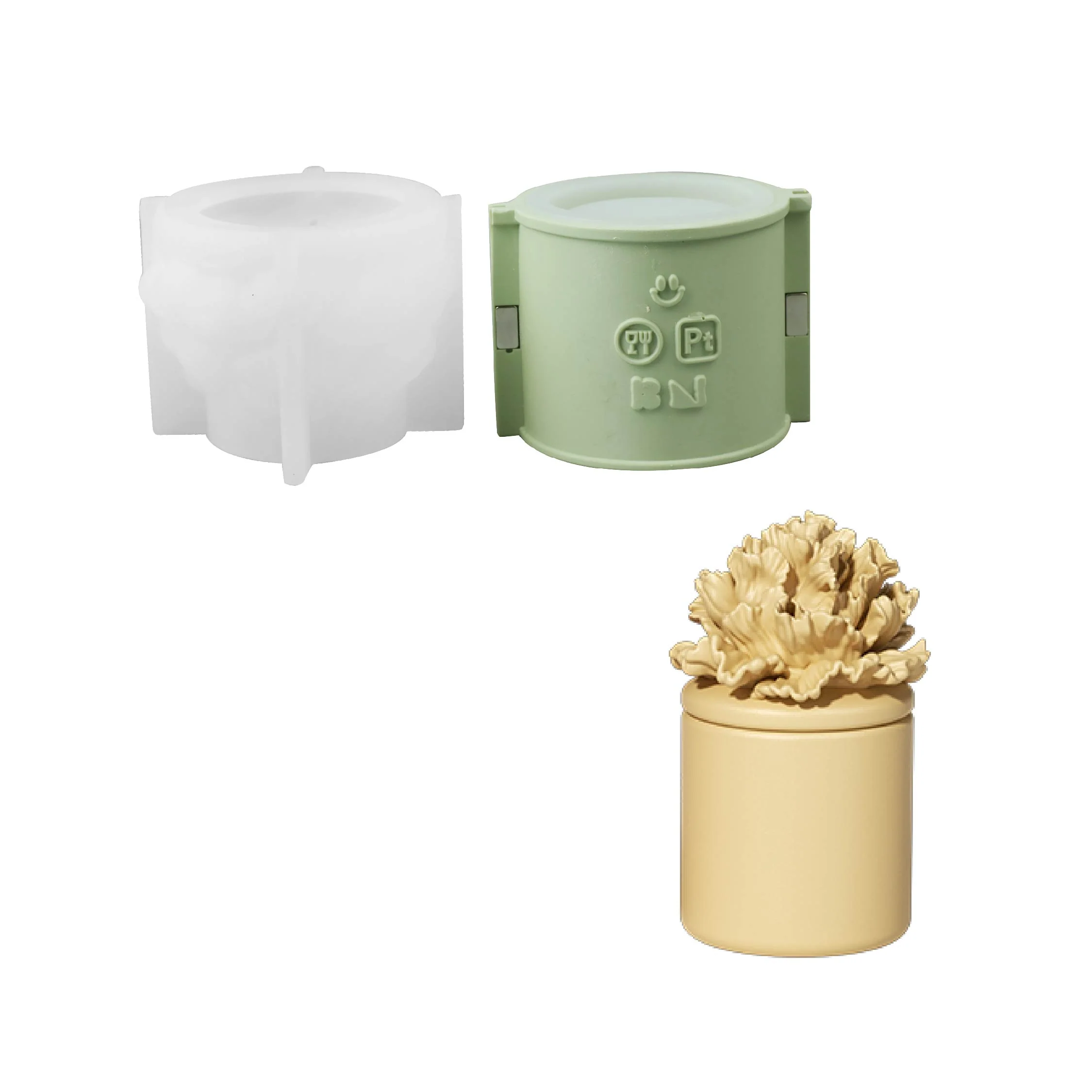 Carnation Blossom Candle Jar Silicone Mold Collection - Image 15