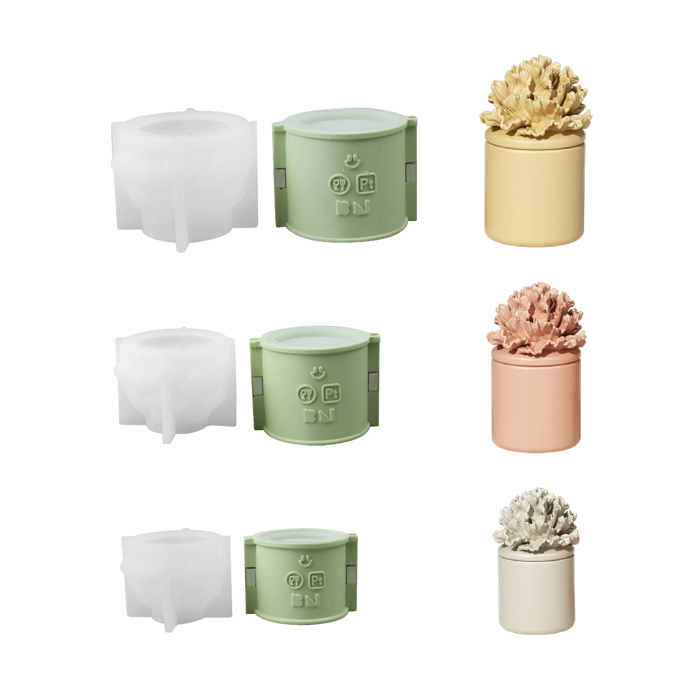 Carnation Blossom Candle Jar Silicone Mold Collection - Image 16
