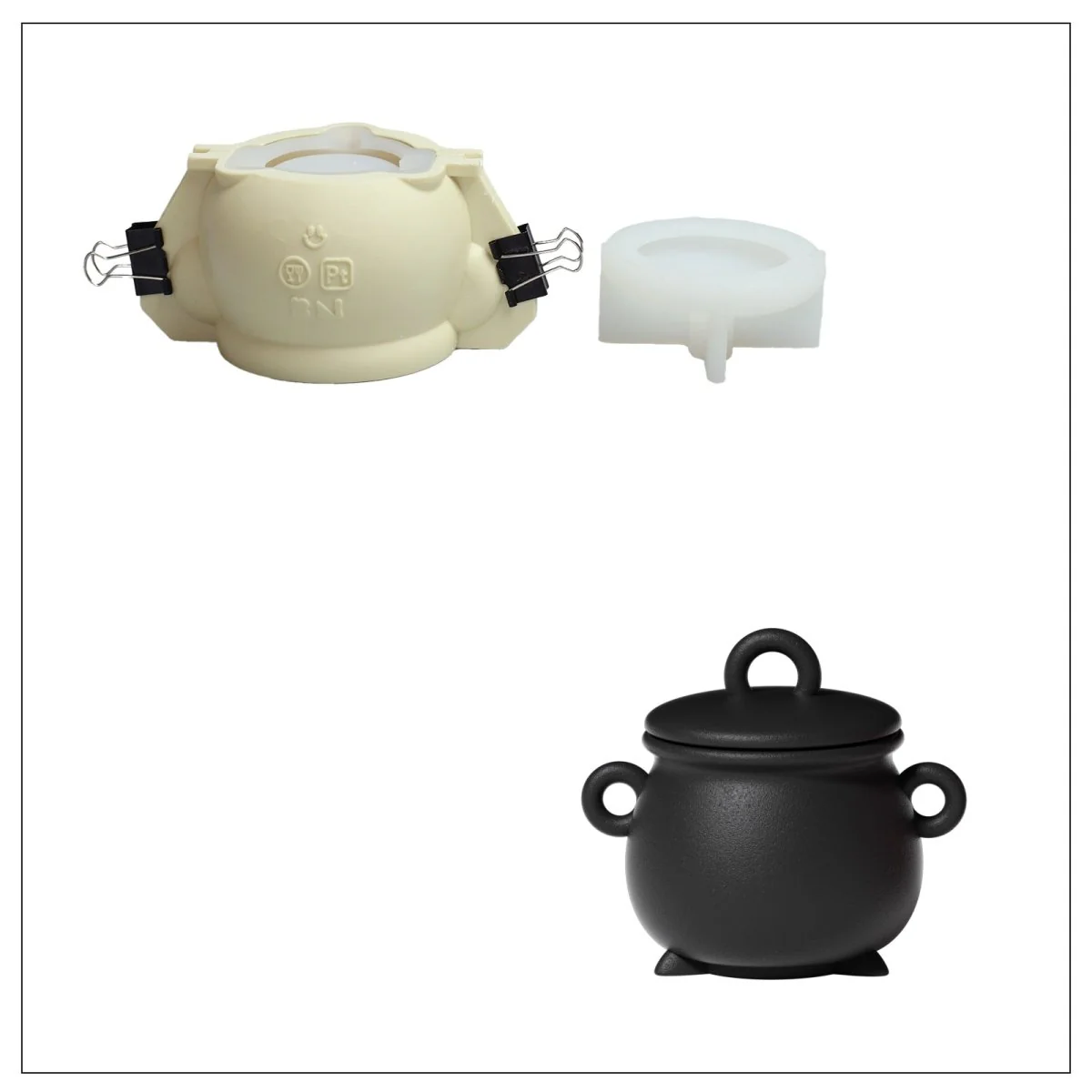 Witchling’s Cauldron Candle Jar Silicone Mold Collection - Image 11