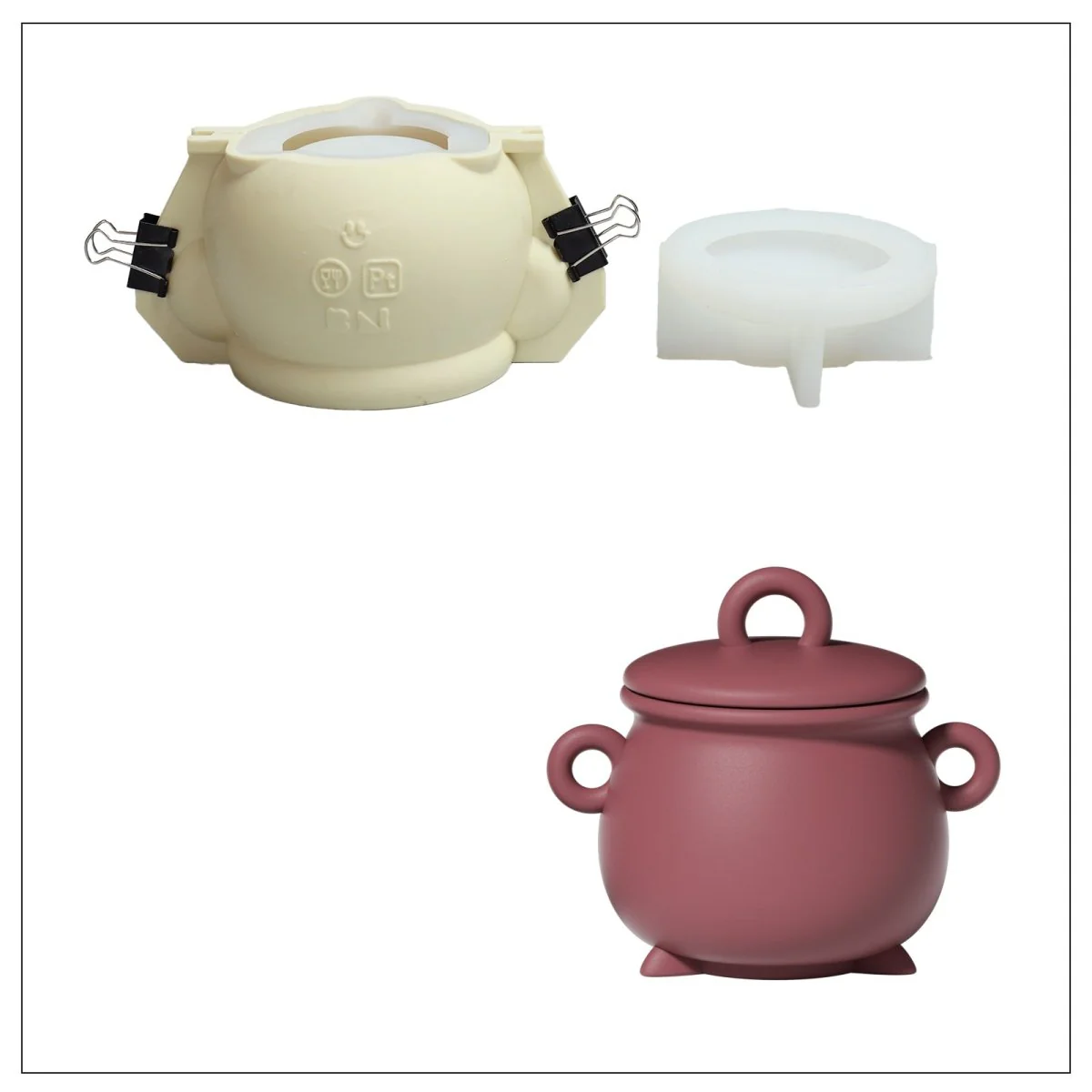 Witchling’s Cauldron Candle Jar Silicone Mold Collection - Image 12