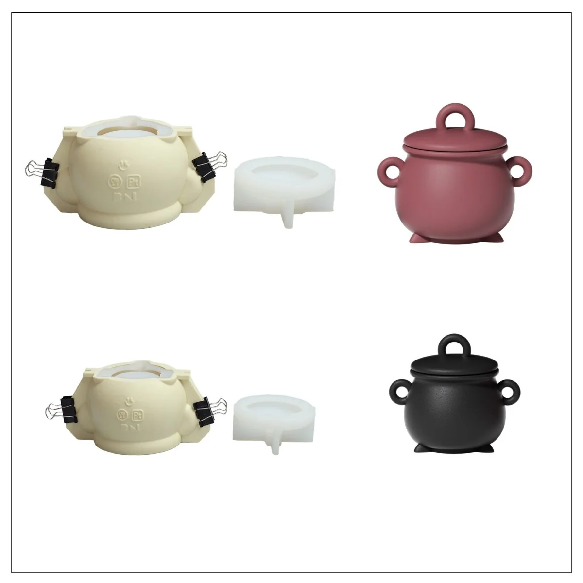 Witchling’s Cauldron Candle Jar Silicone Mold Collection - Image 13