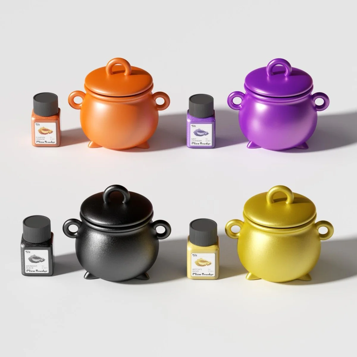 Witchling’s Cauldron Candle Jar Silicone Mold Collection - Image 9