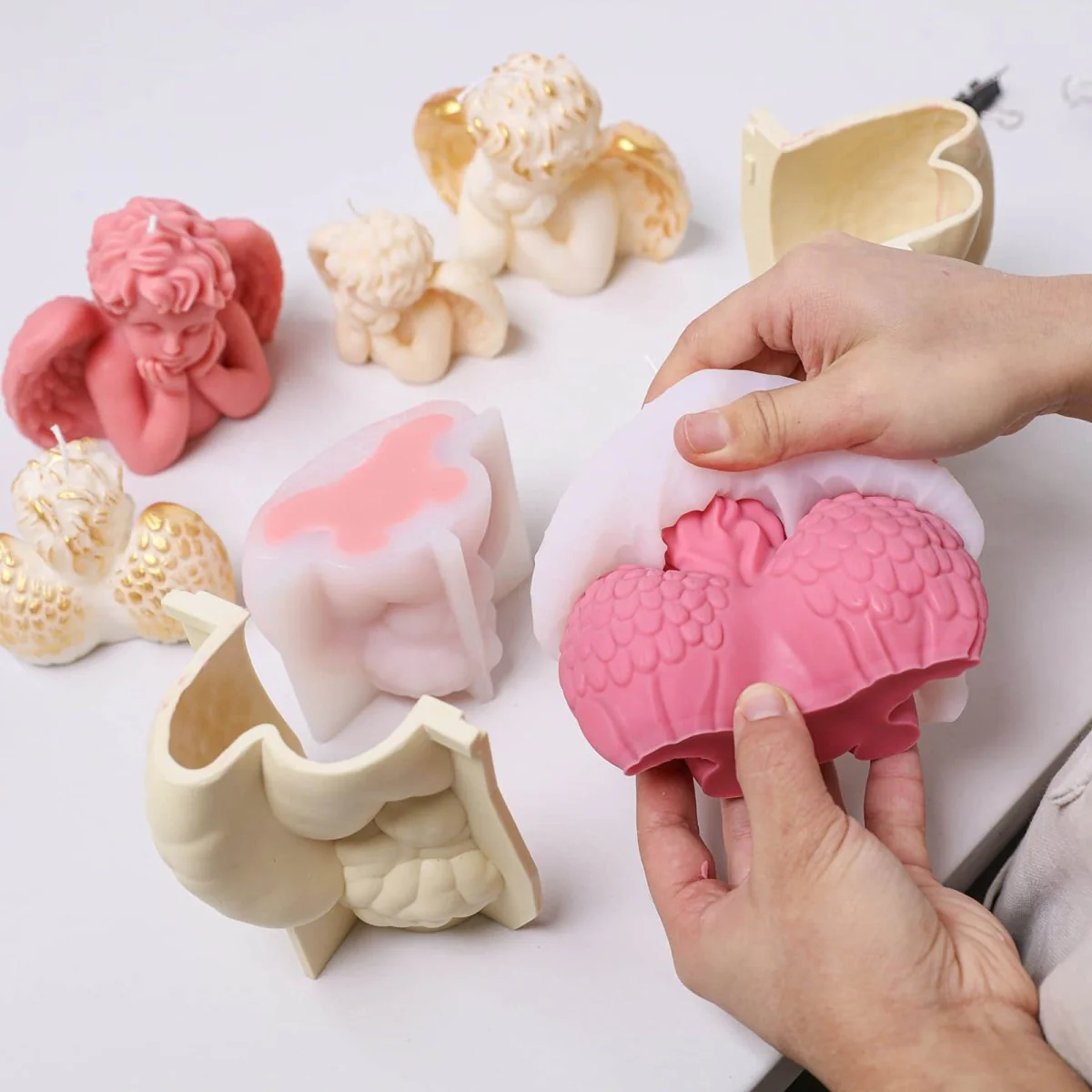 Sleepy Cherub Candle Silicone Mold Collection - Image 6