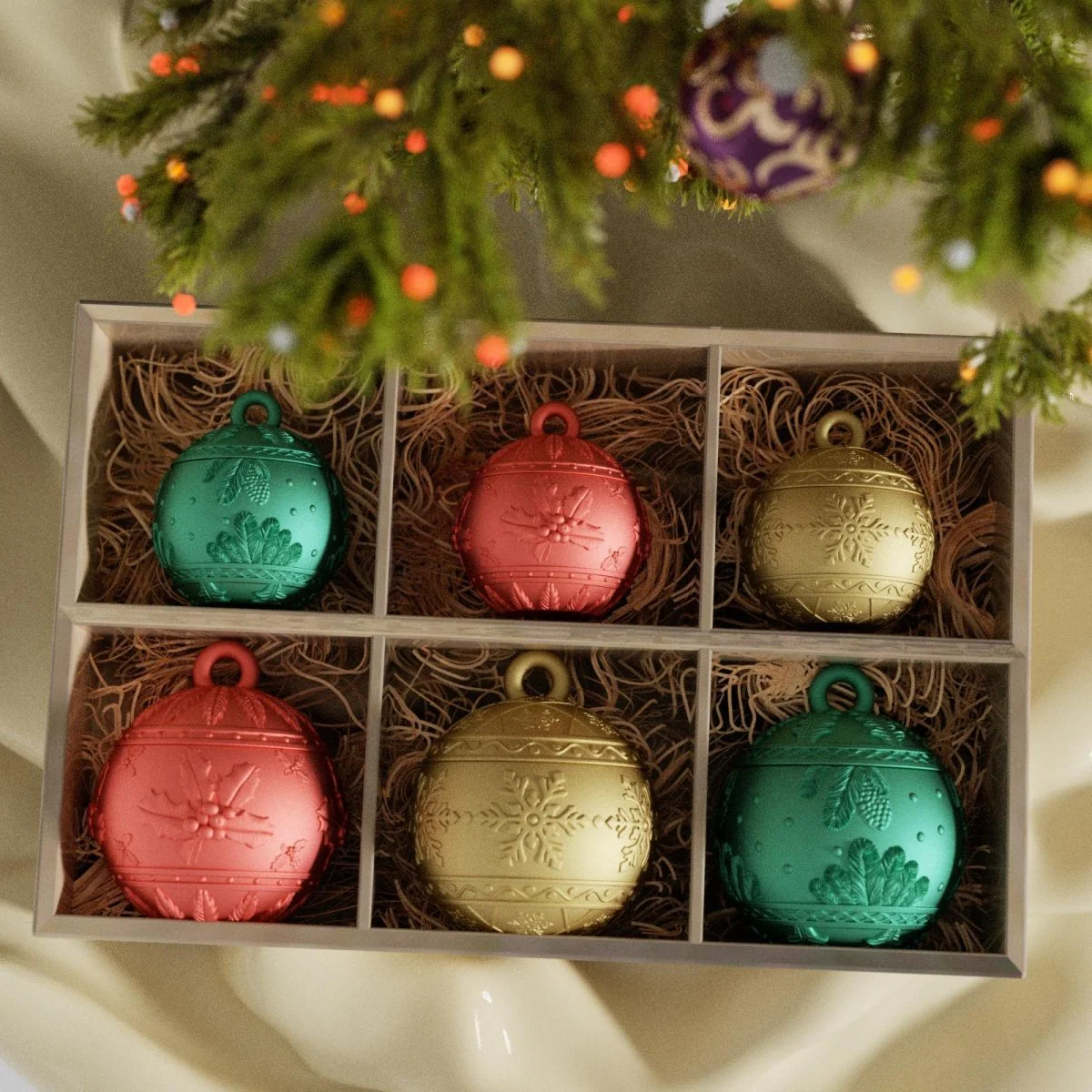 Christmas Charm Bauble Light Candle Jar Silicone Mold Collection - Image 10